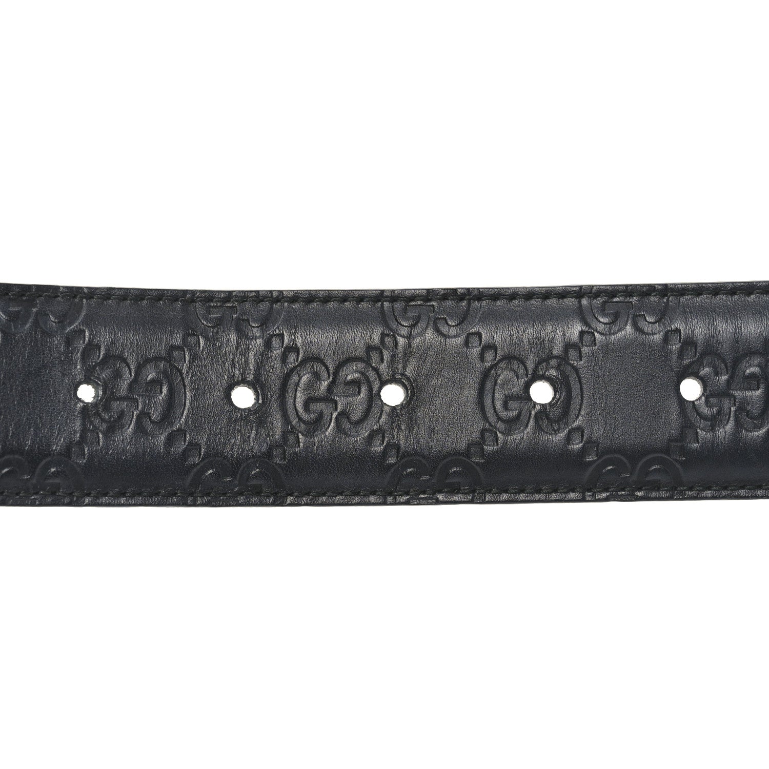 Guccissima Signature Interlocking G 37mm Belt 90 36 Black
