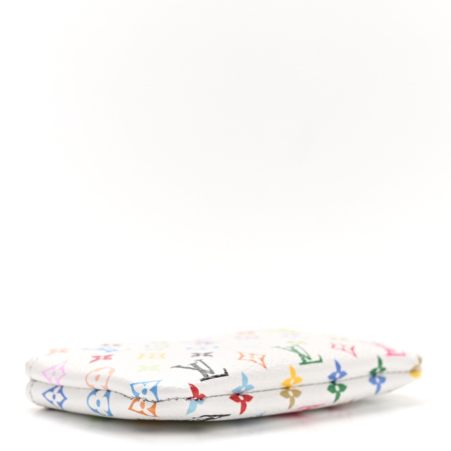 LV X TM Monogram Multicolor Key Pouch White
