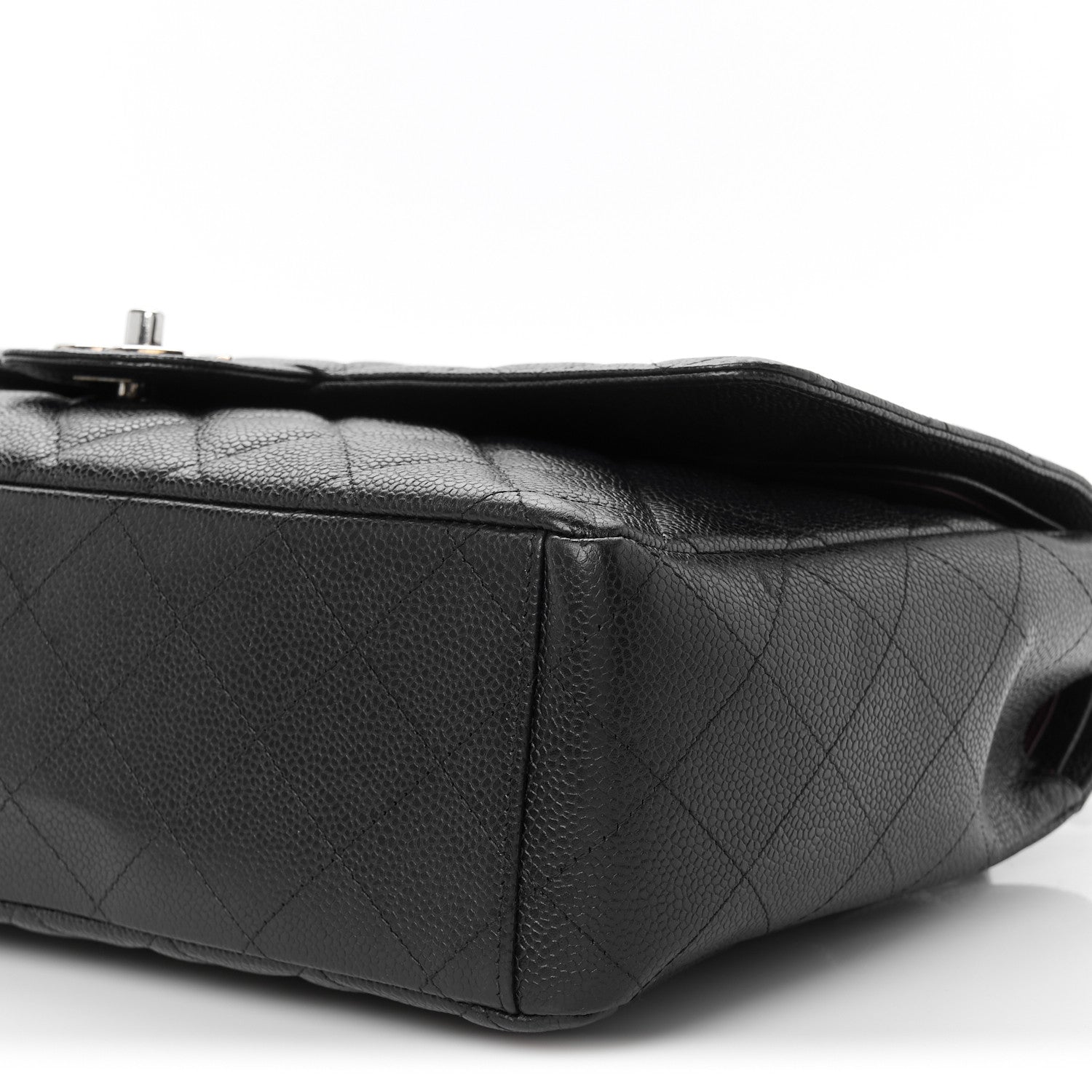Caviar Quilted Maxi Double Flap Black