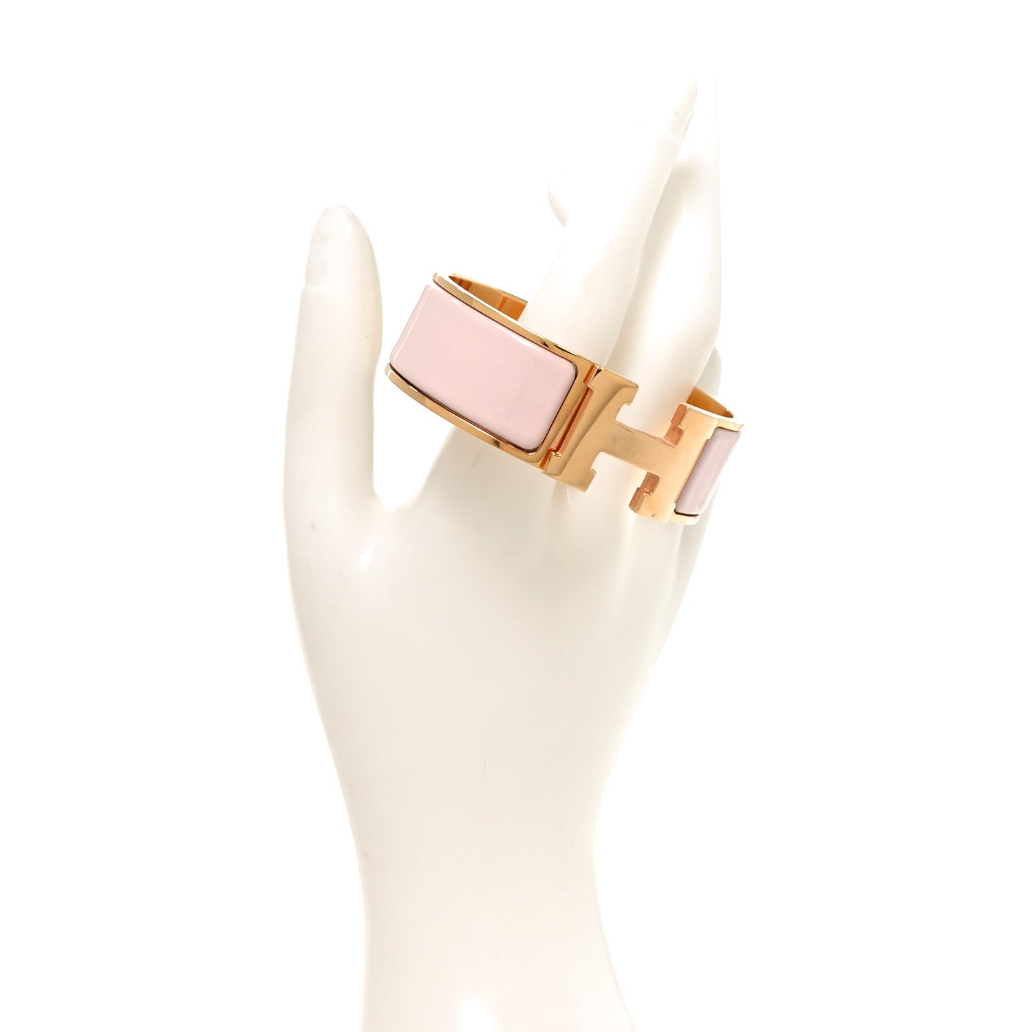 Enamel Wide Clic Clac H PM Bracelet Rose Candeur