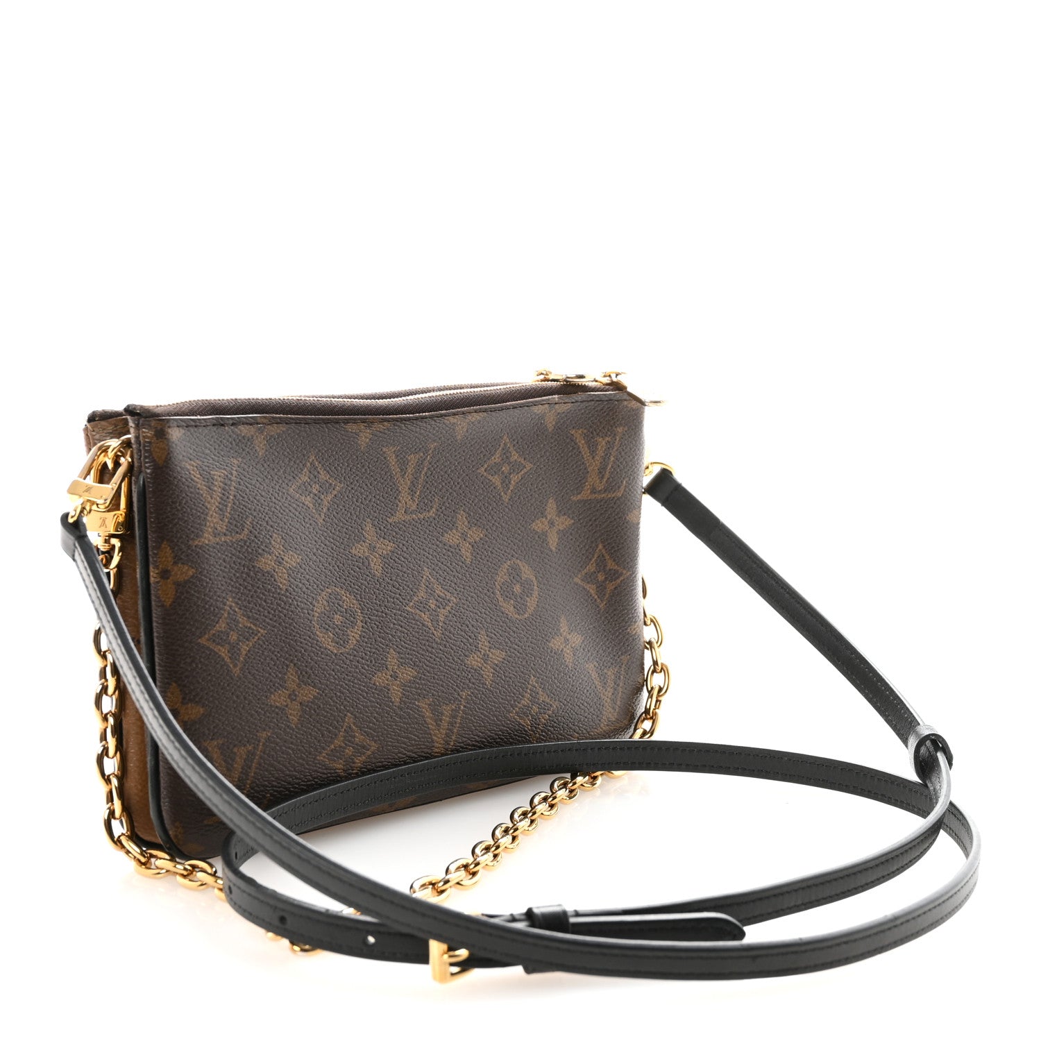 Reverse Monogram Giant Double Zip Pochette
