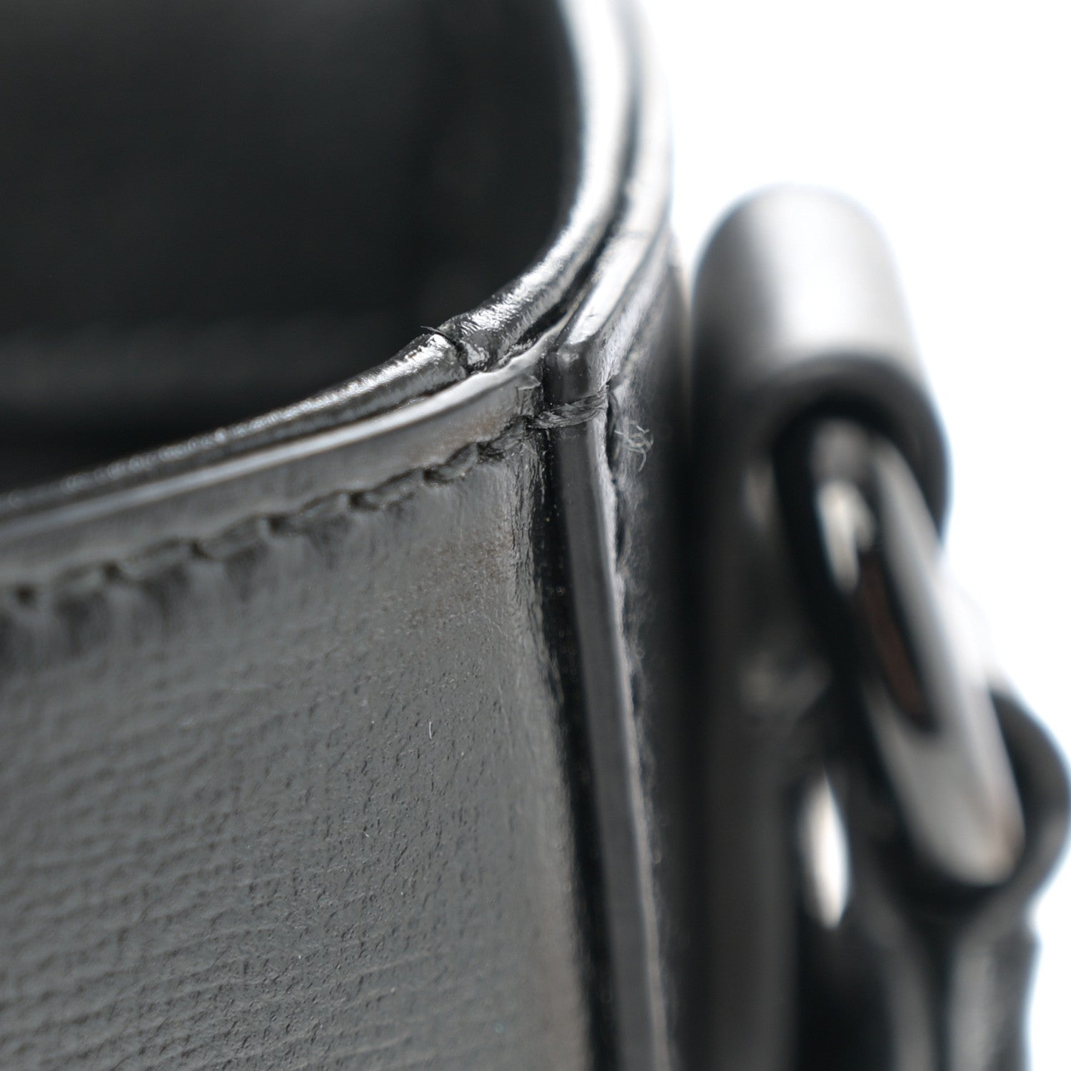 Azalea Calfskin Web Monochrome Horsebit 1955 Shoulder Bag Black