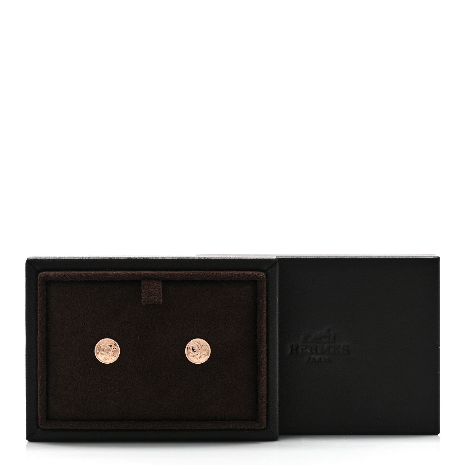 18K Rose Gold TPM Ex-Libris Stud Earrings