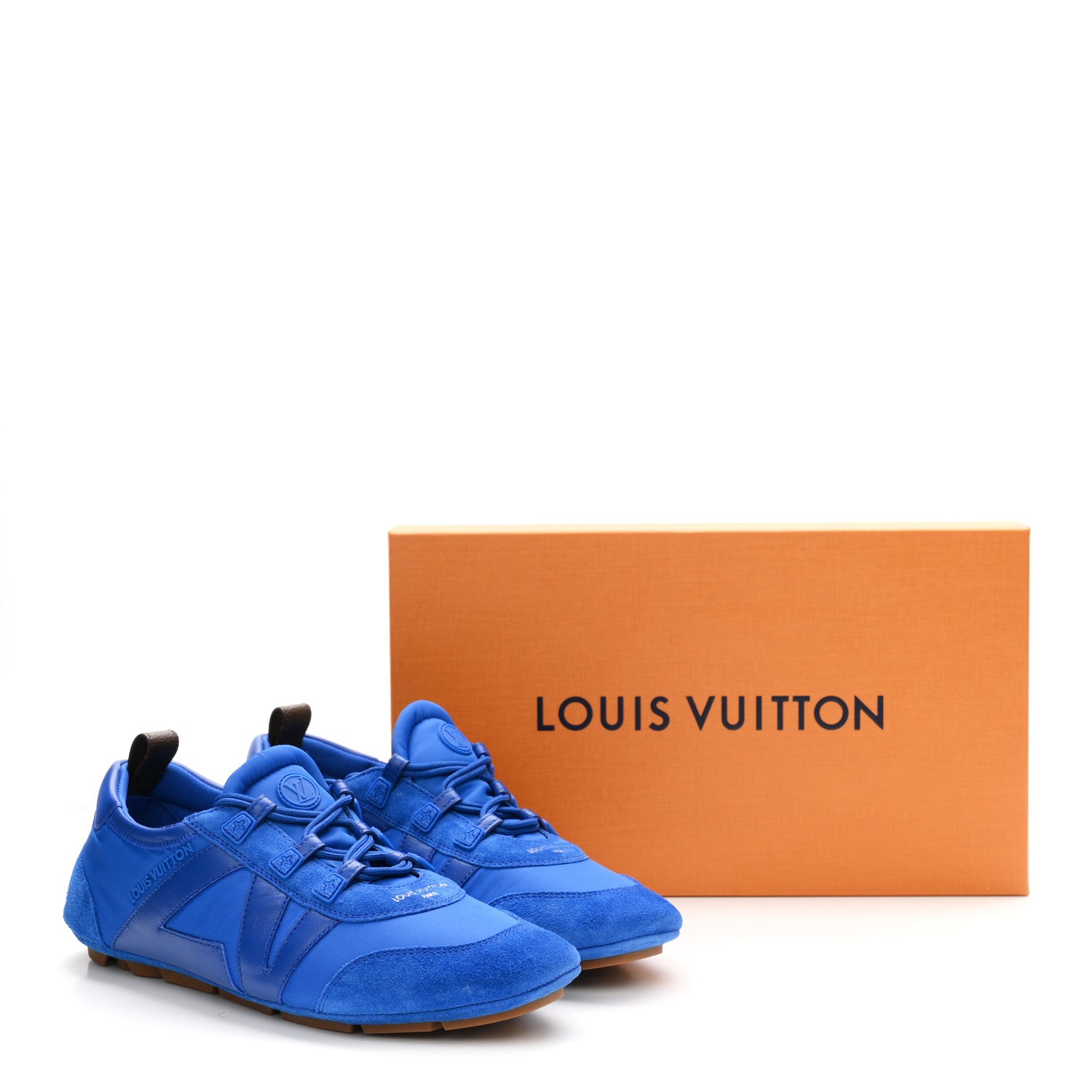 Suede Calfskin LV Sneakerina 39.5 Electric Blue