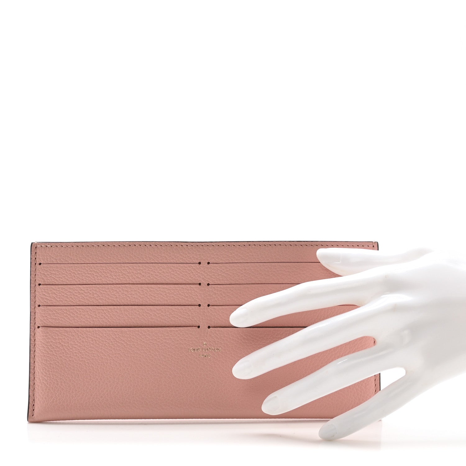 Calfskin Felicie Card Holder Insert Rose Poudre