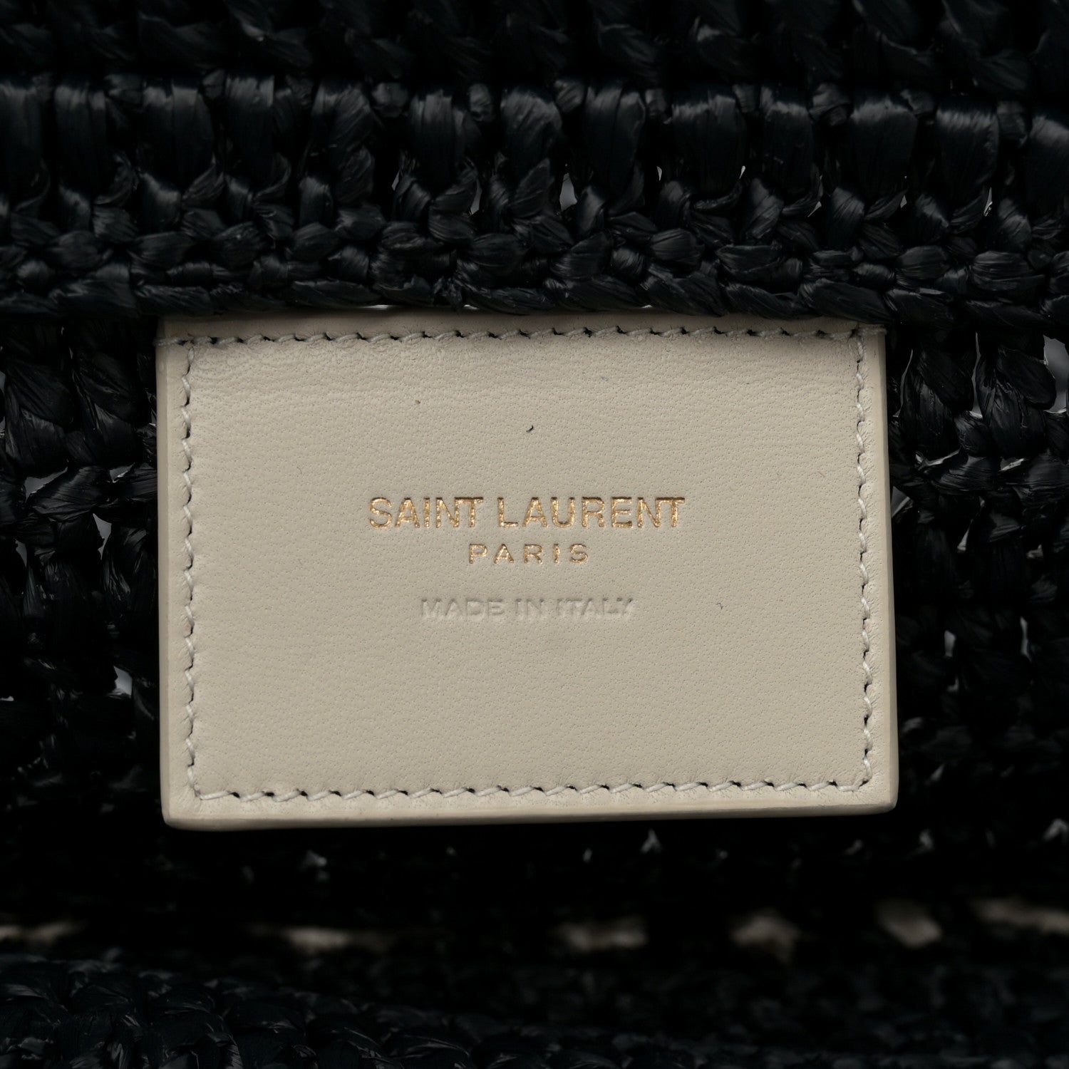Raffia Rive Gauche Tote Black