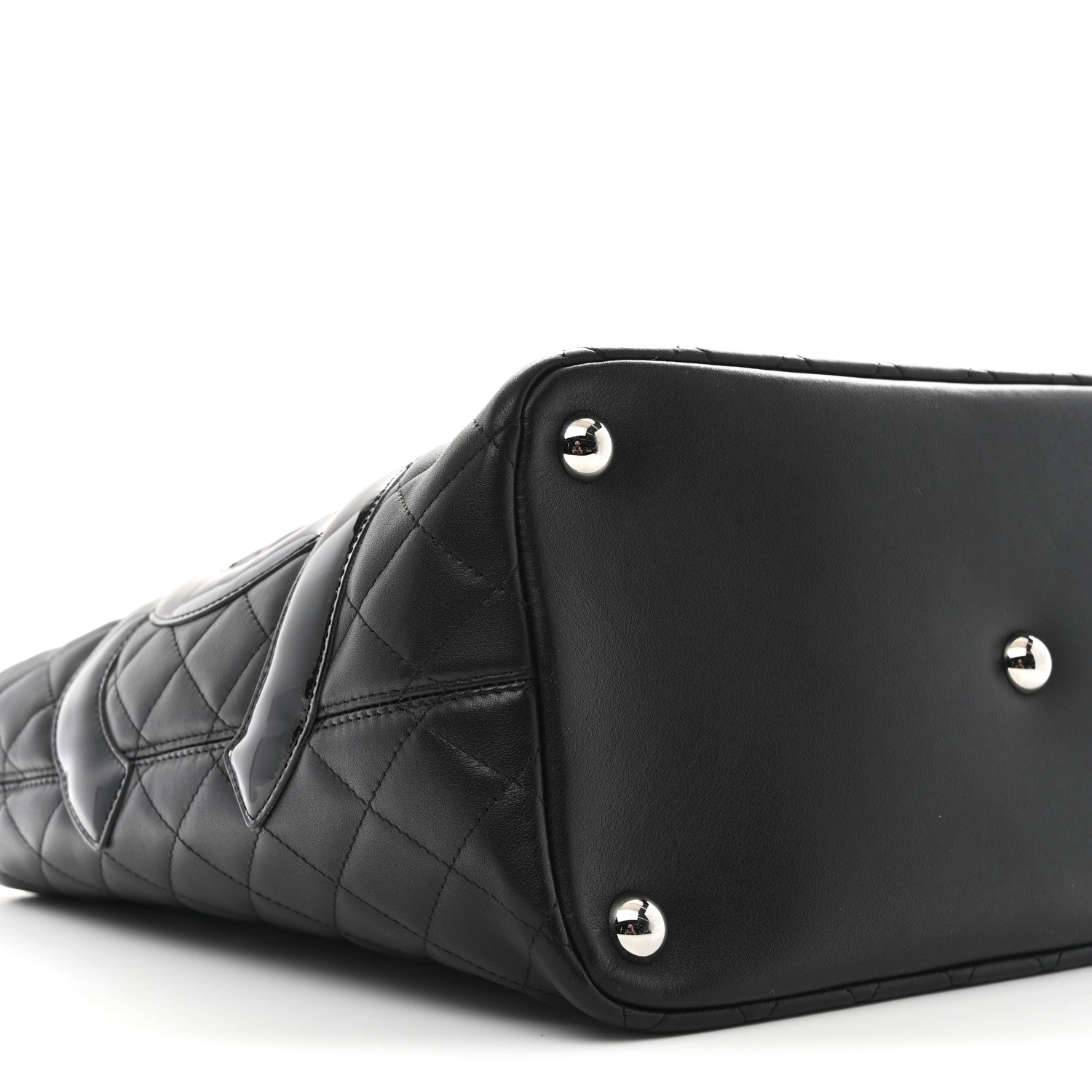 Calfskin Quilted Large Cambon Tote Black