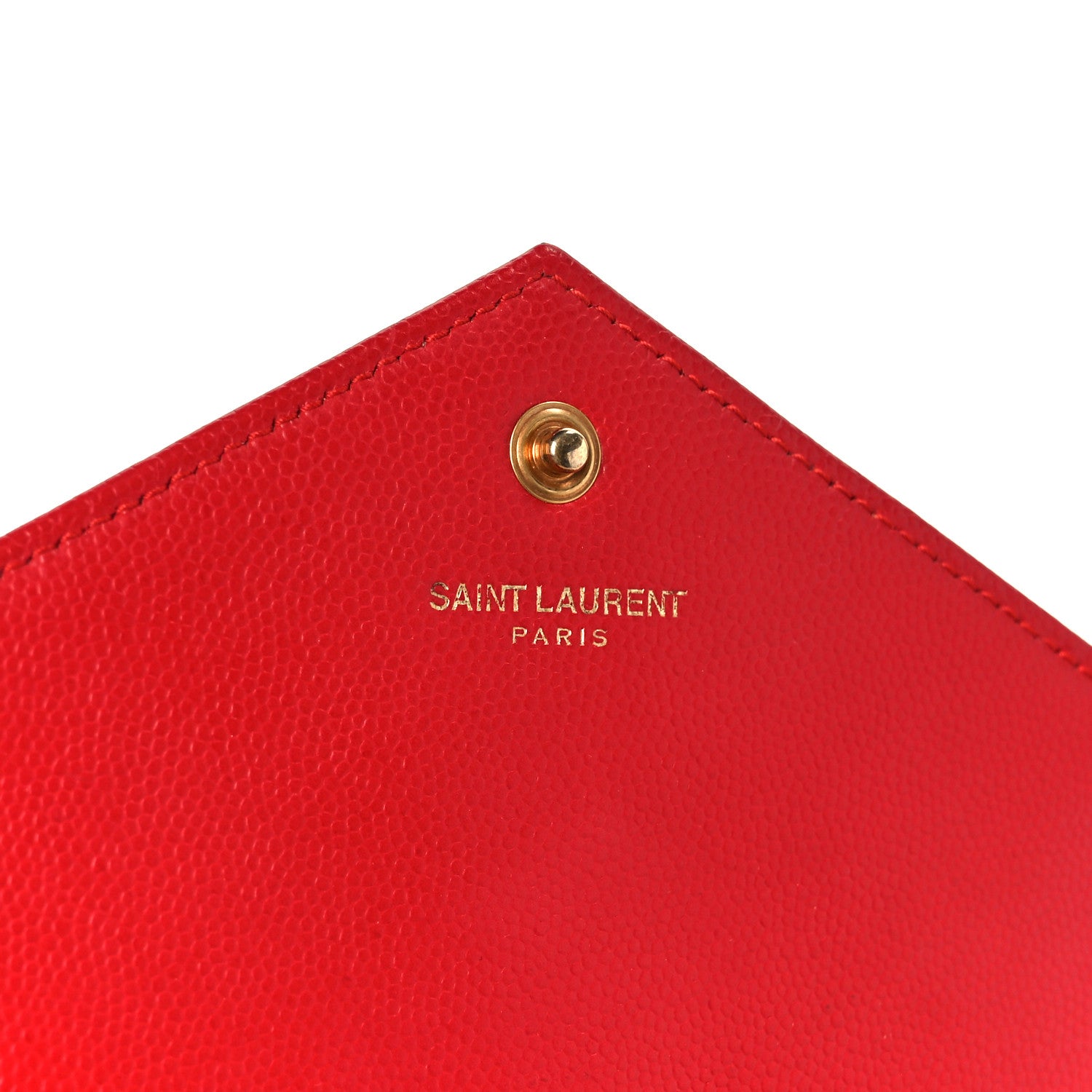 Grain De Poudre Matelasse Chevron Monogram Chain Wallet Red