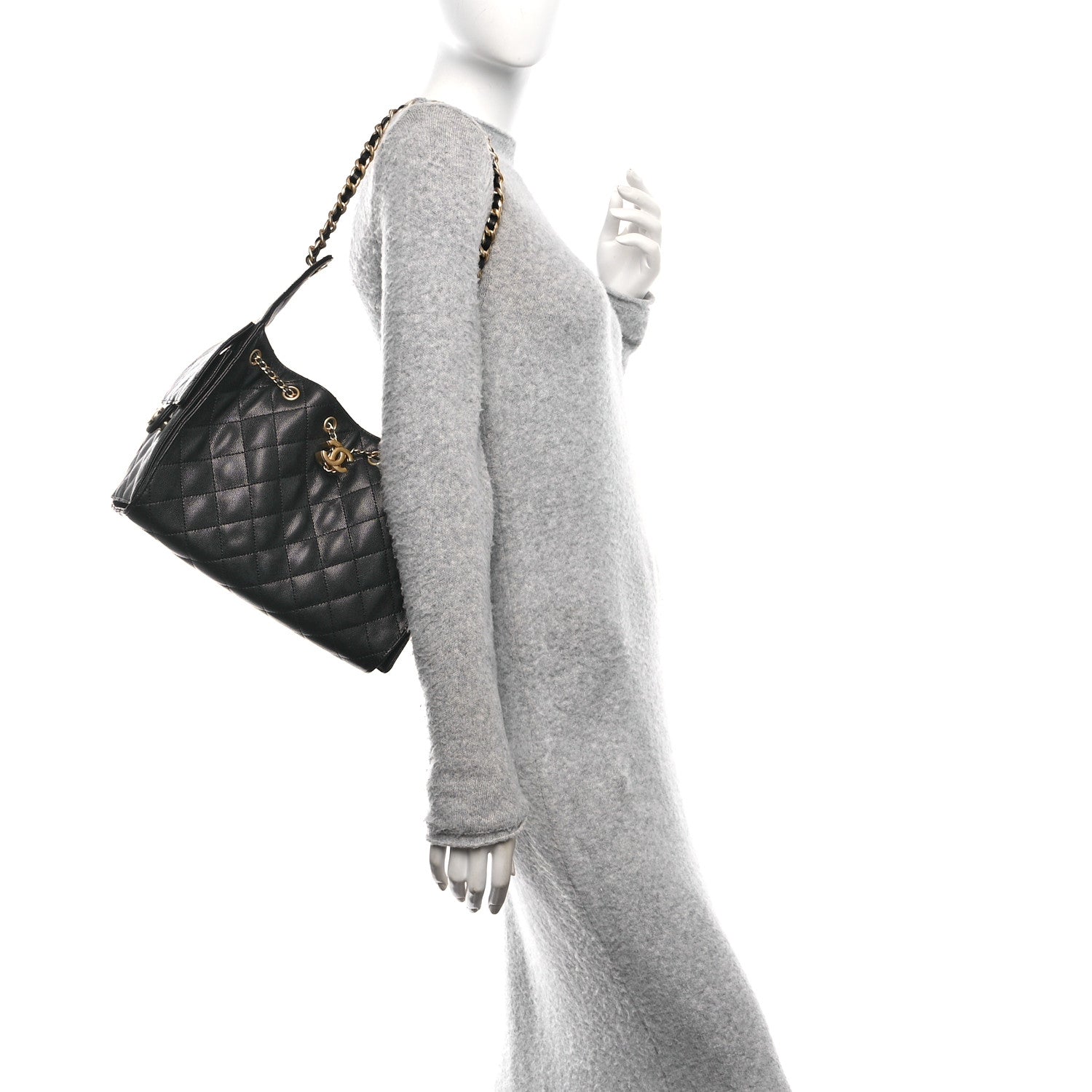 Caviar Quilted Small Chanel 25 Handbag Black