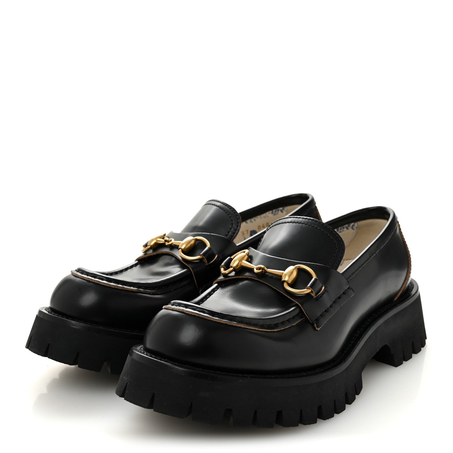 Cordovan Lux Womens Harald Horsebit 25mm Platform Loafers 37 Black