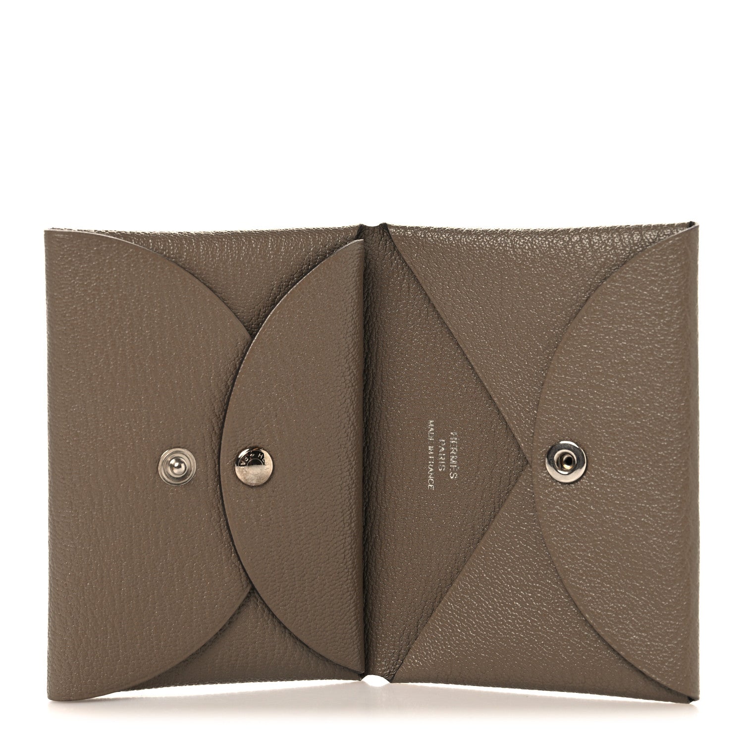Epsom Calvi Duo Card Case Etoupe