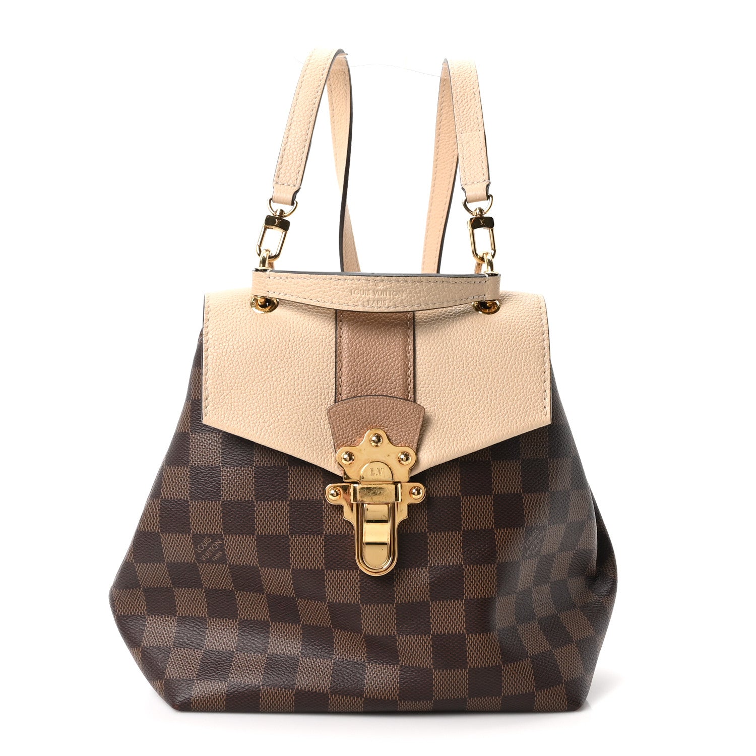 Damier Ebene Clapton Backpack Creme