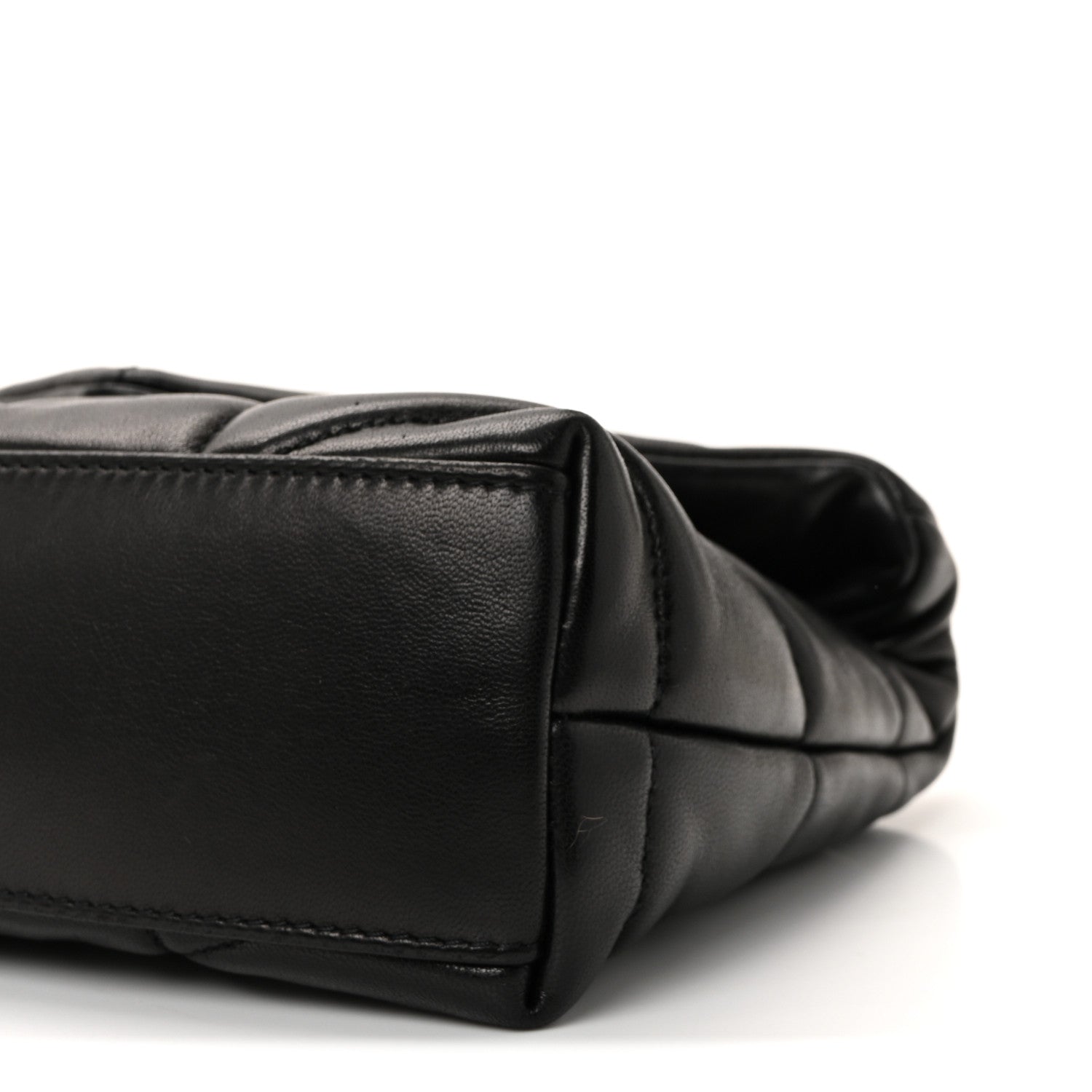 Lambskin Quilted Toy Loulou Puffer Monogram Chain Satchel Black