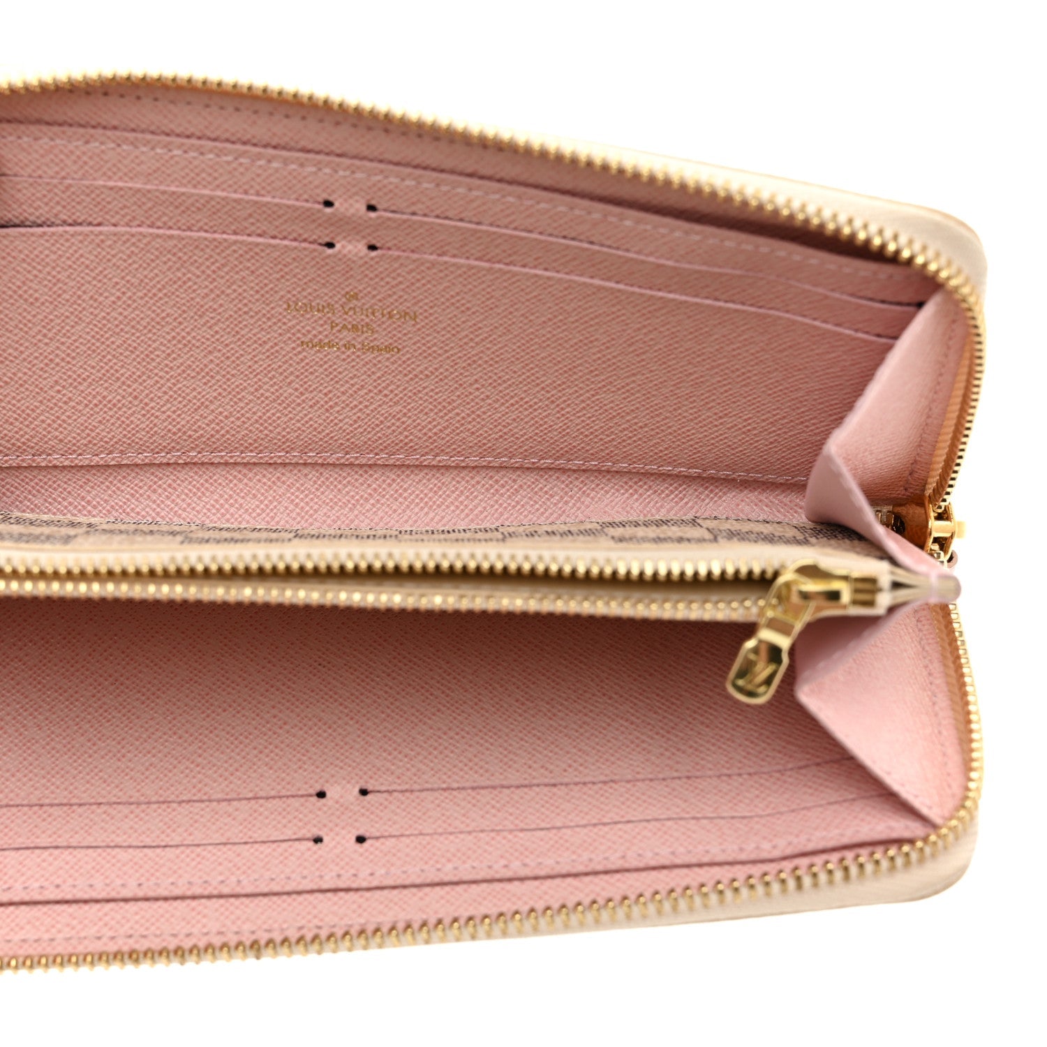 Damier Azur Clemence Wallet Rose Ballerine