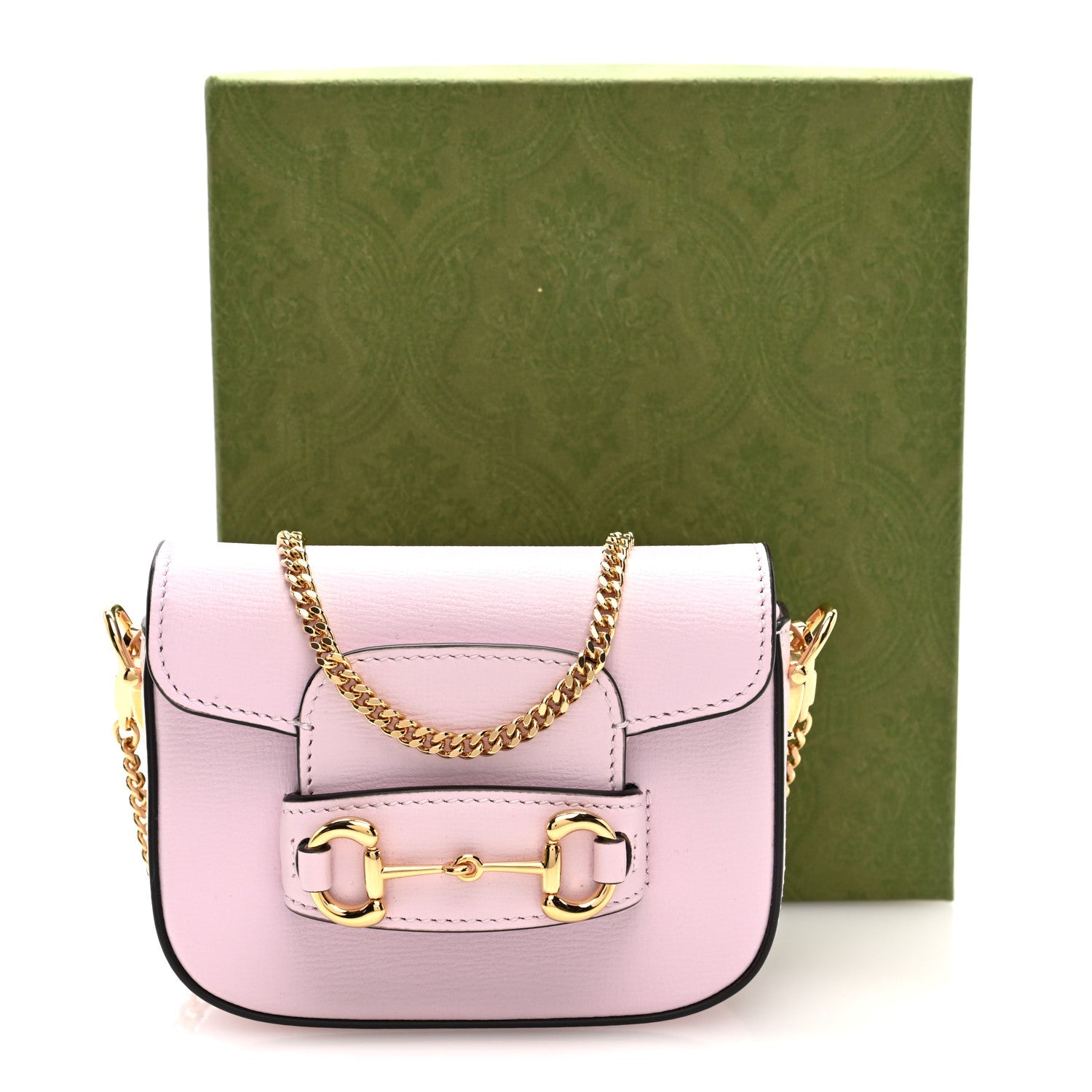 Calfskin Horsebit 1955 Super Mini Crossbody Bag Light Pink