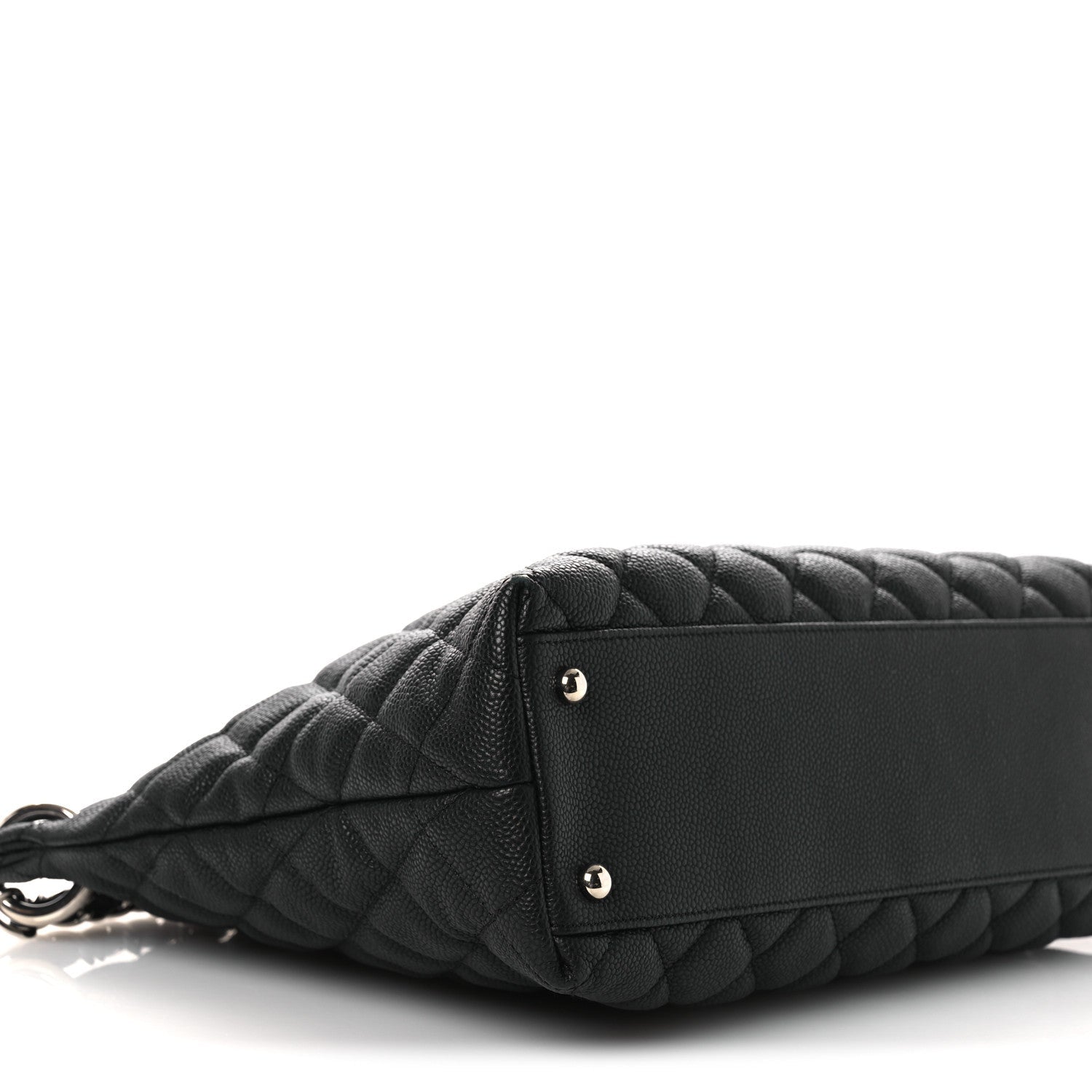 Caviar Quilted Easy Zip Tote Black