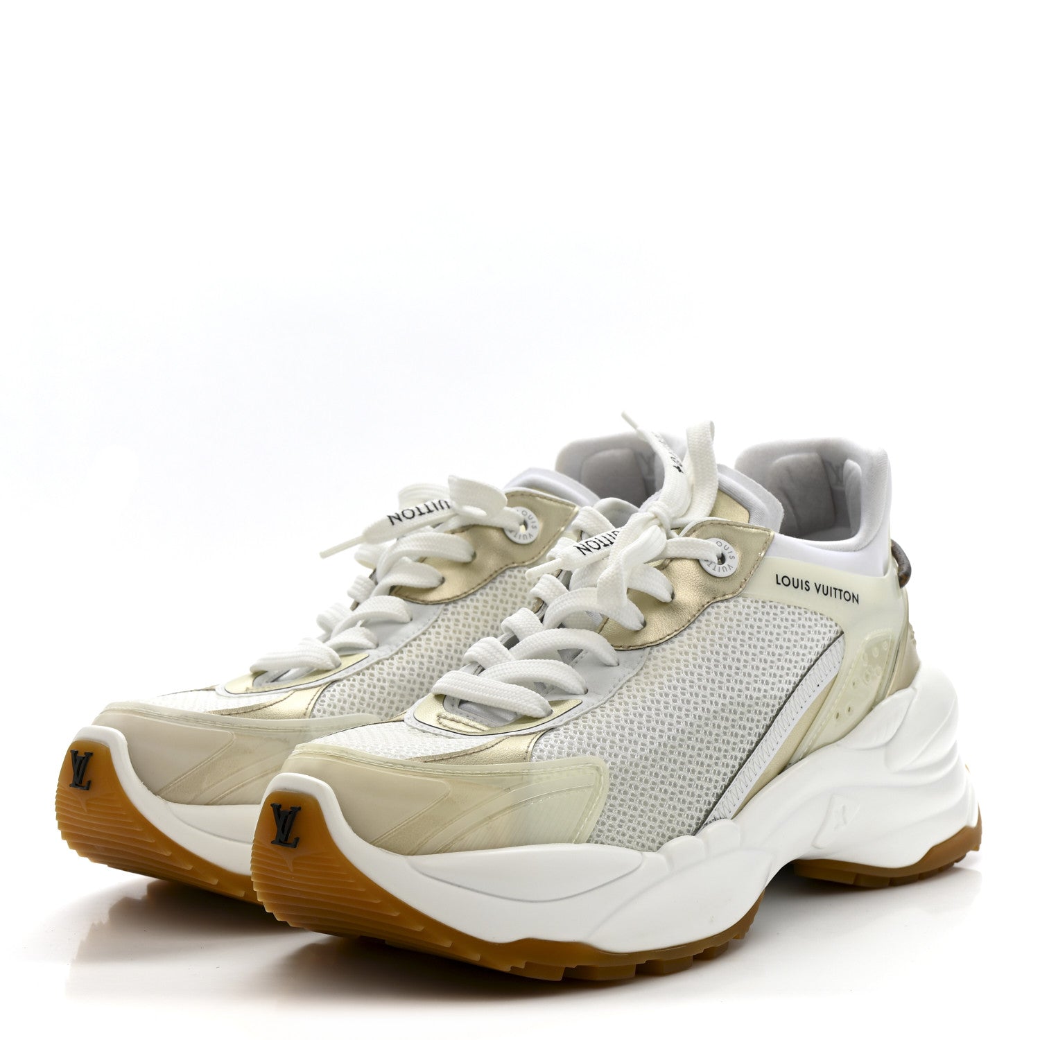 Monogram Calfskin Run 55 Sneakers 38 White