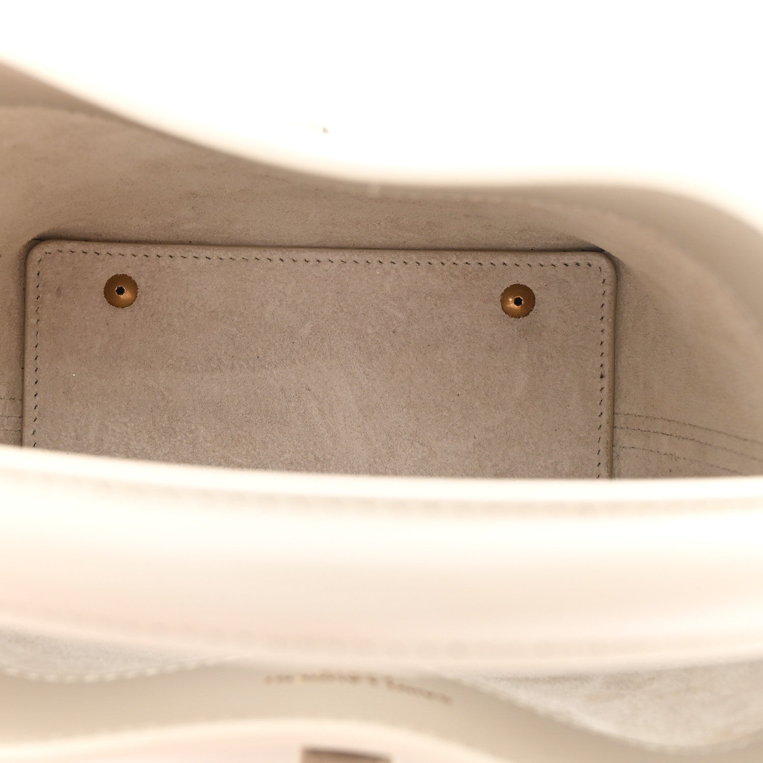Shiny Calfskin Le 37 Mini Bucket Bag Blanc Vintage