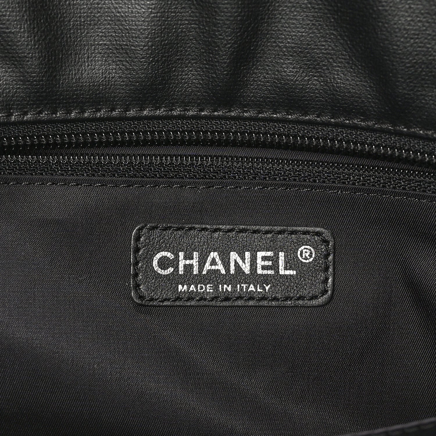 Coated Canvas Quilted Large Paris Biarritz Tote Black
