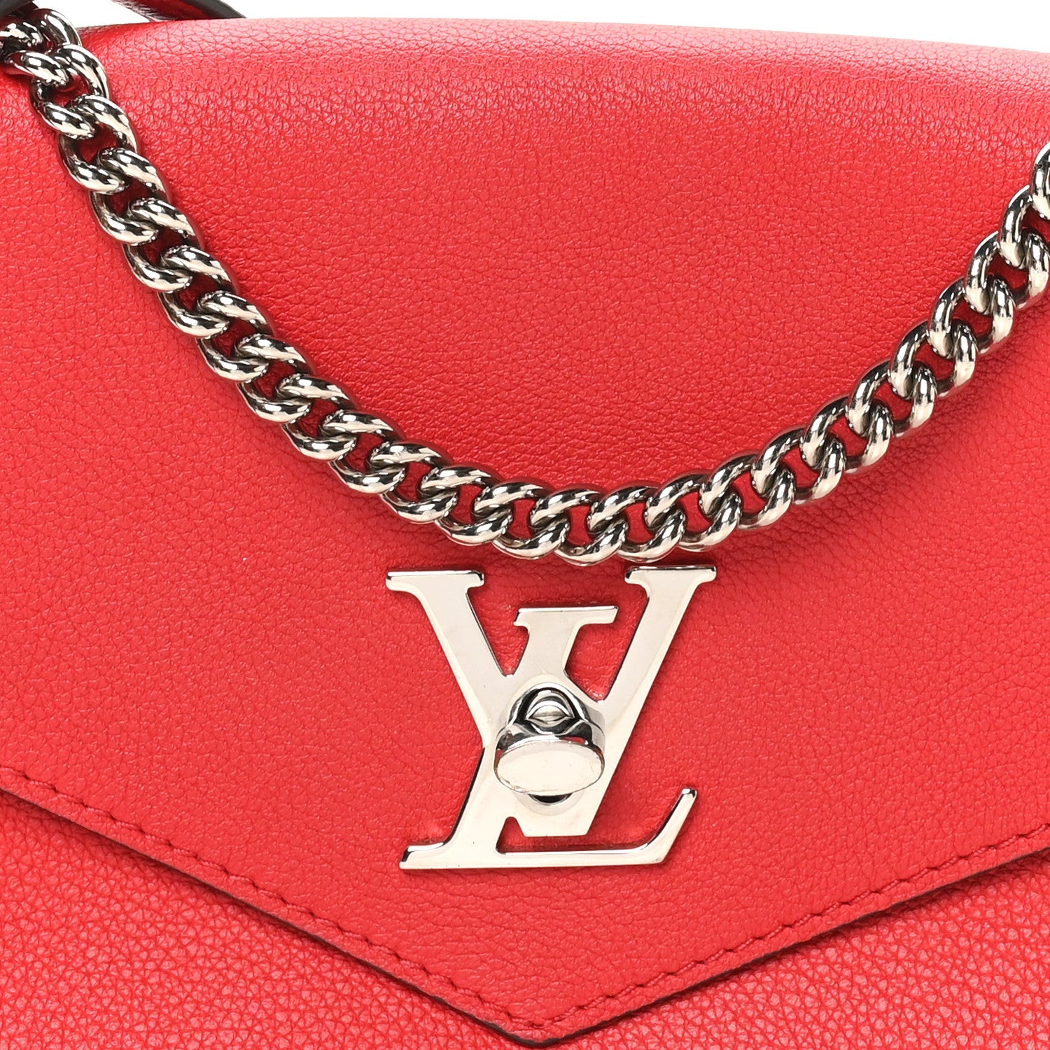 Soft Calfskin Mylockme Chain Bag BB Rubis