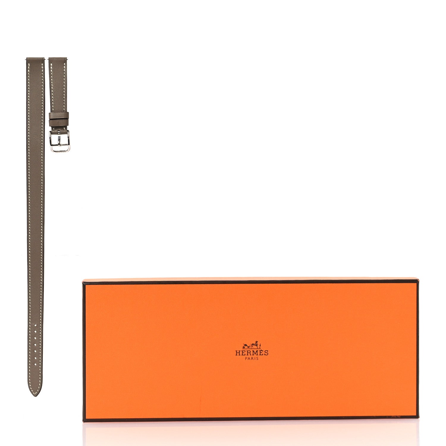 Swift Heure H Hour Mini 17mm Watch Double Tour Strap Etoupe