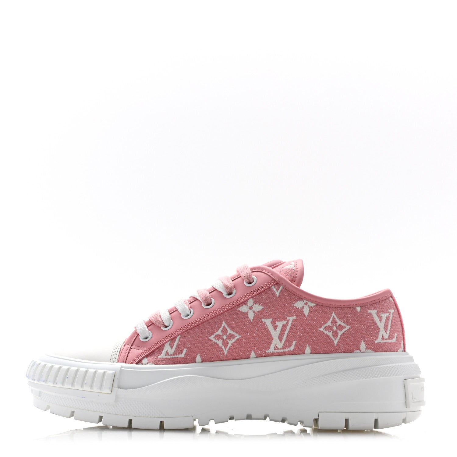 Denim Monogram Squad Sneakers 38.5 Pink