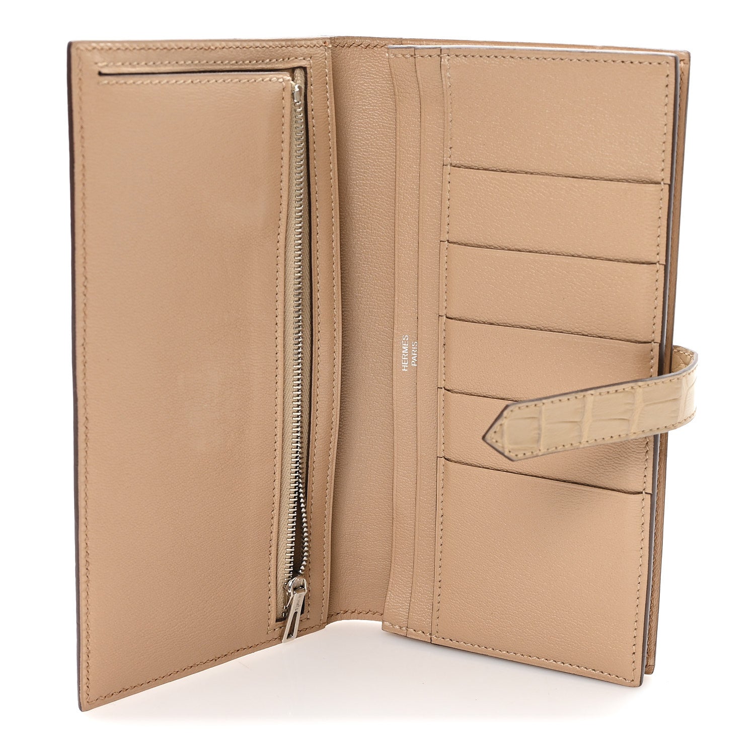 Matte Alligator Bearn Gusset Wallet Poussiere