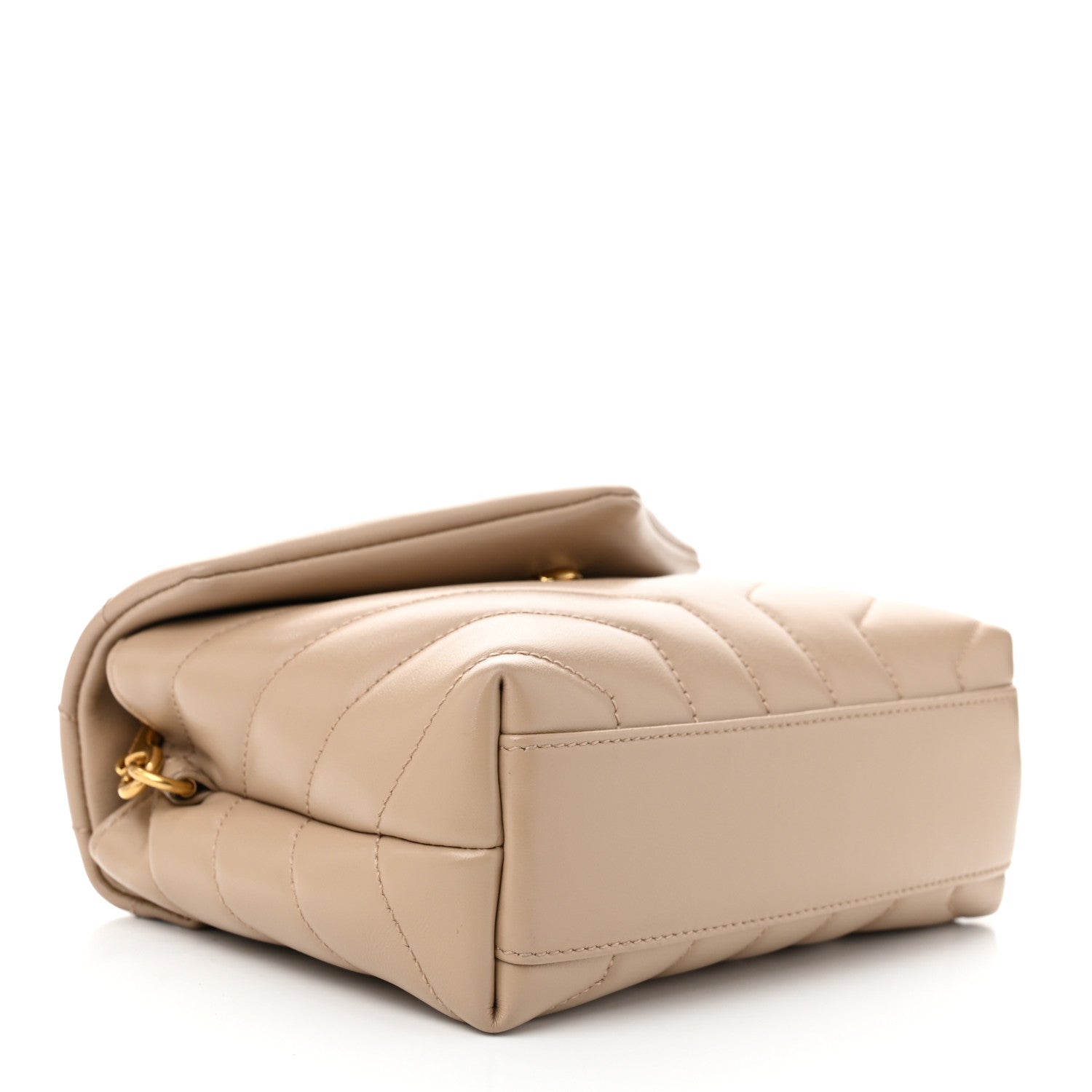 Calfskin Y Quilted Monogram Toy Loulou Crossbody Bag Dark Beige