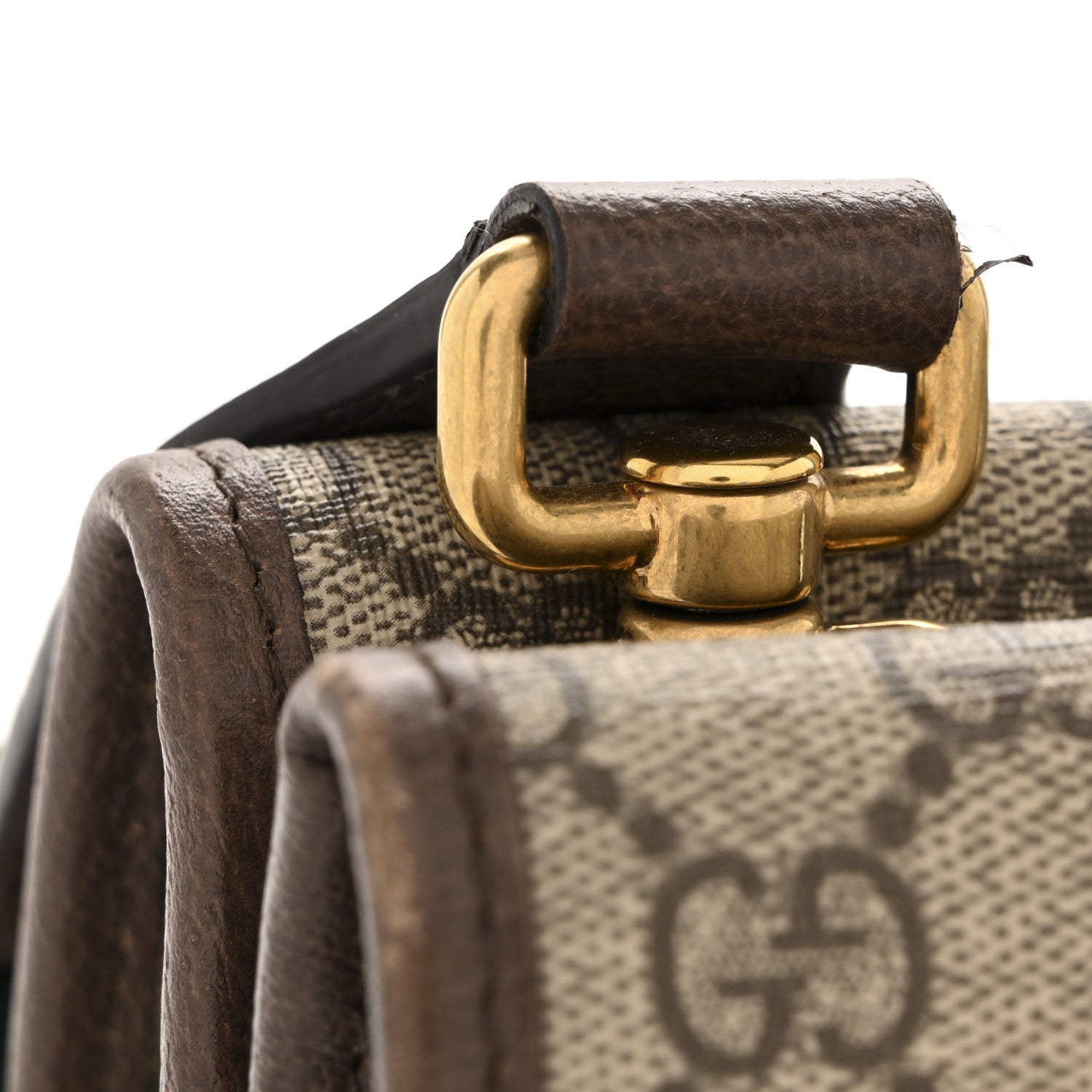 GG Supreme Monogram Web Small Neo Vintage Double Flap Messenger Bag Beige New Acero