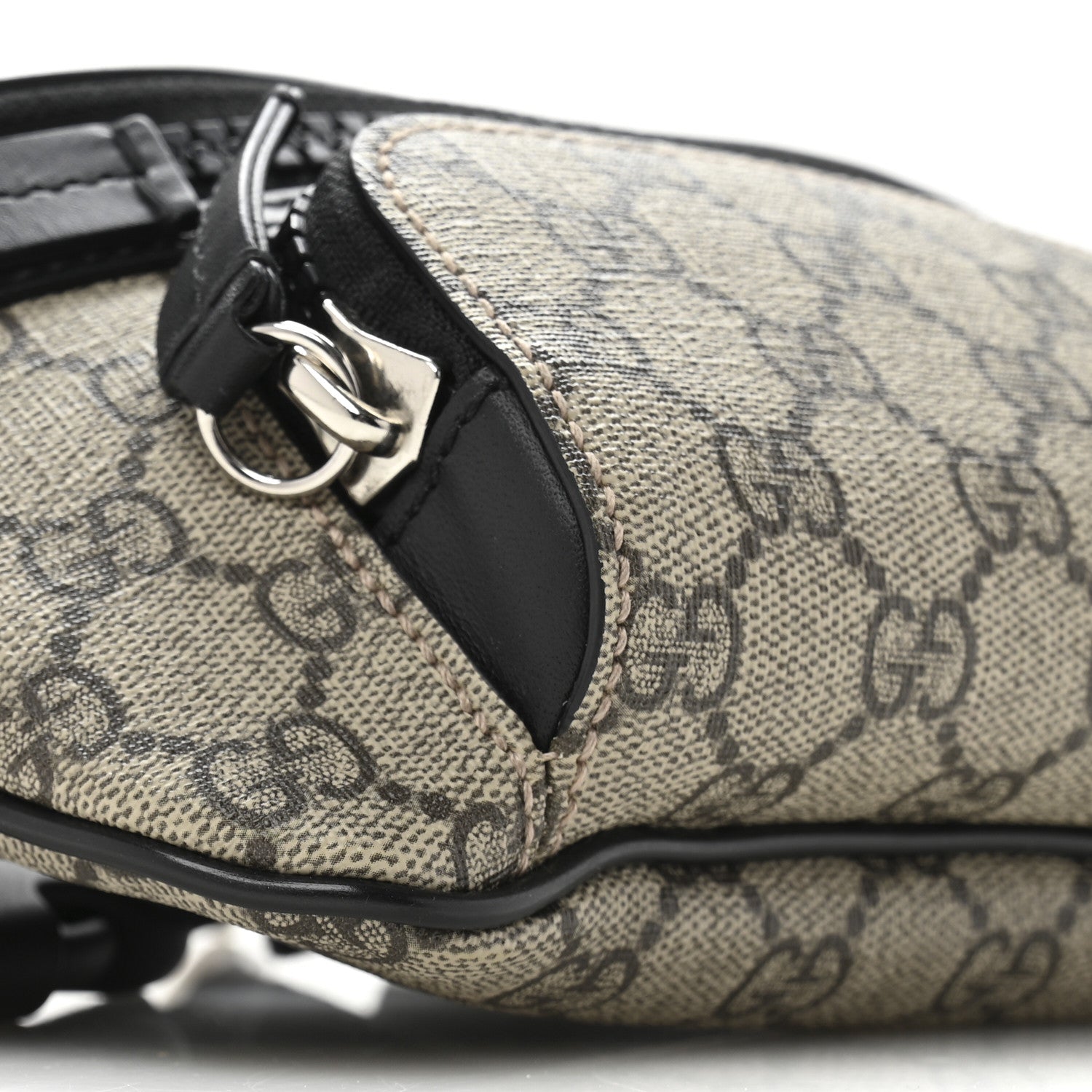 GG Supreme Monogram Belt Bag Black