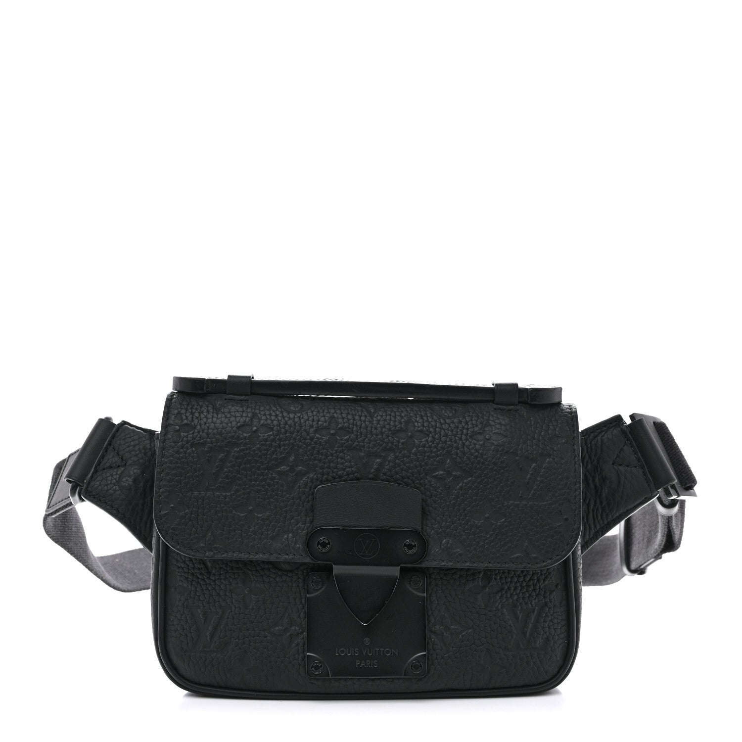 Taurillon Monogram S Lock Sling Bag Black