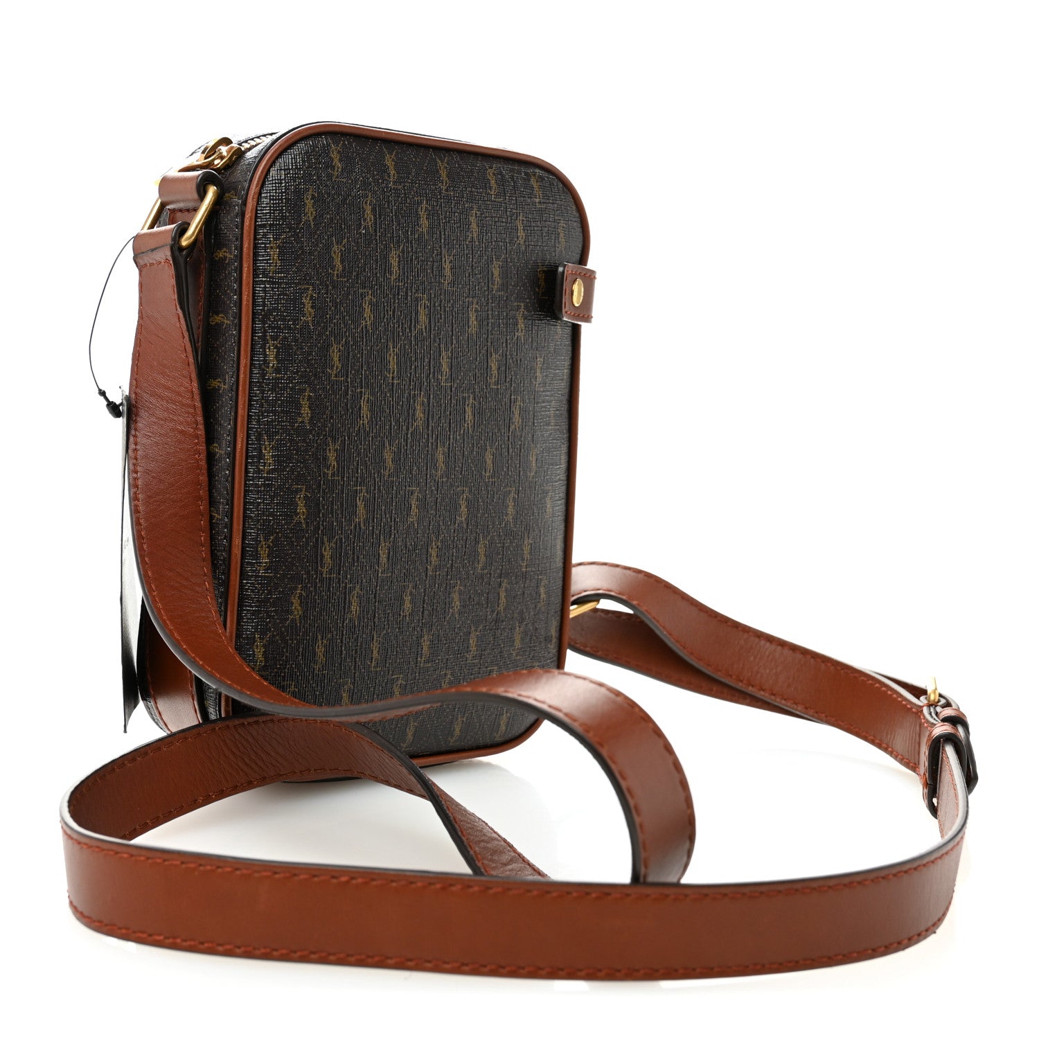 Canvas Smooth Calfskin Le Monogramme Crossbody Pouch Chestnut