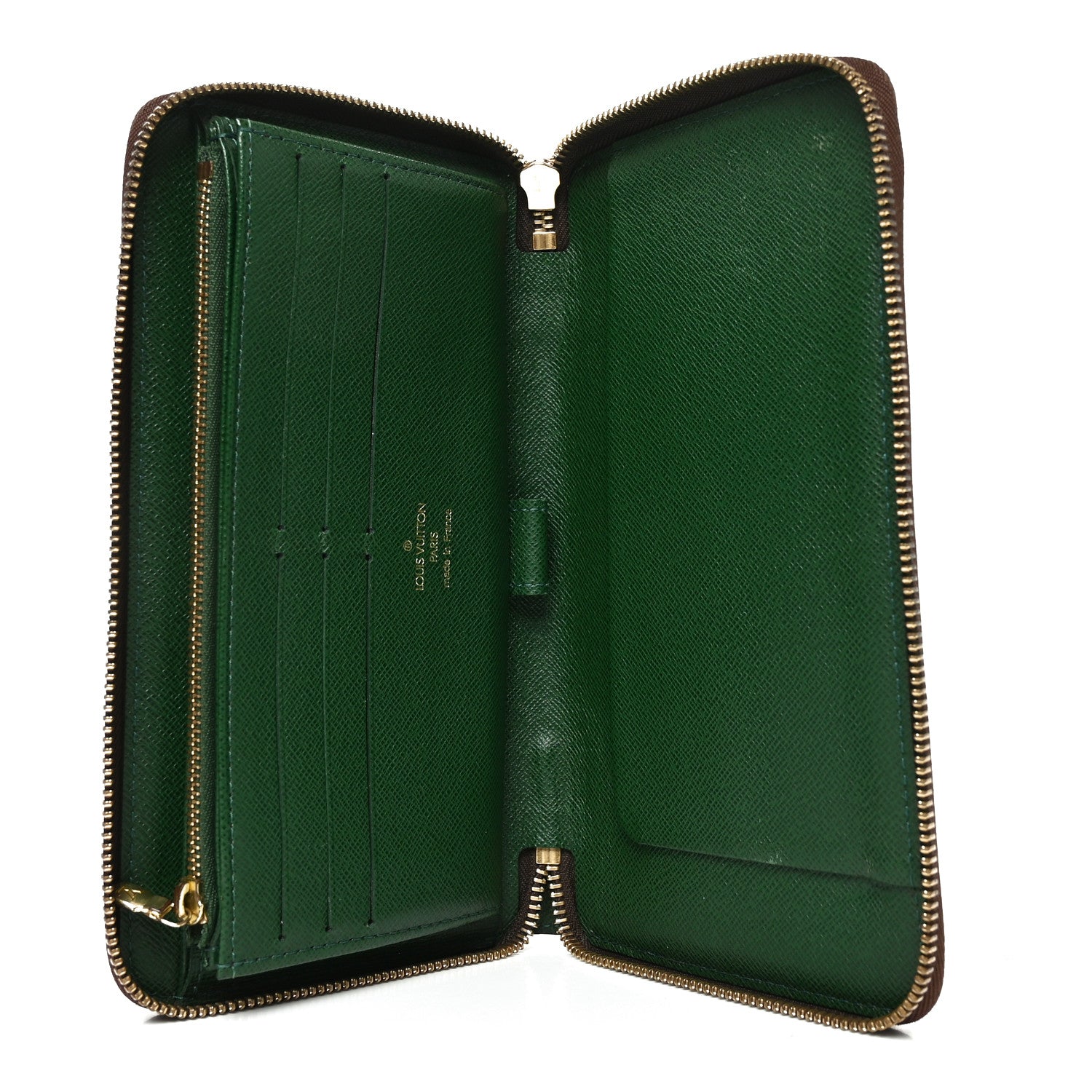 Monogram Groom Zippy Organizer Wallet Green