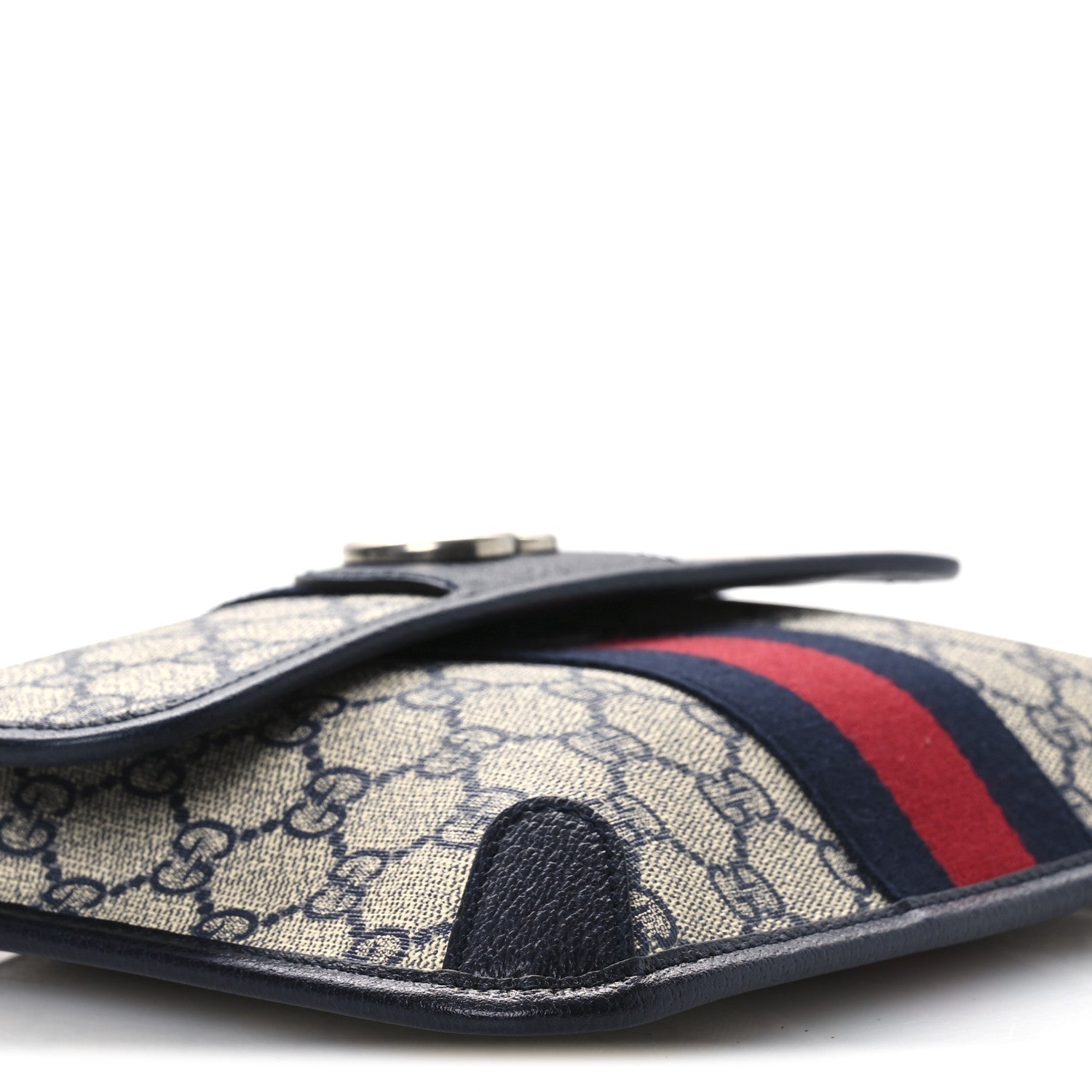 GG Supreme Monogram Web Small Ophidia Belt Bag 80 32 Beige Navy
