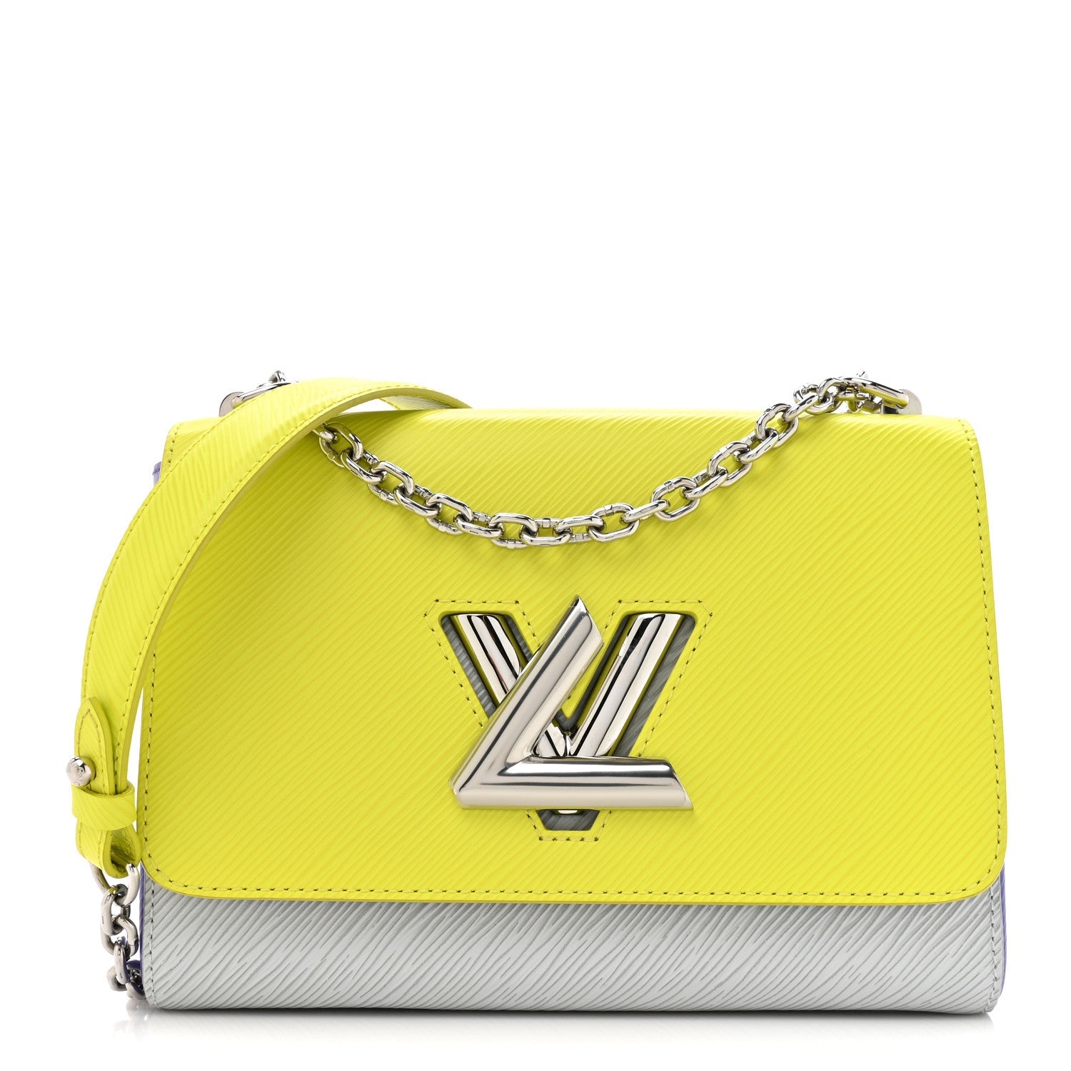 Epi Twist Shoulder Bag MM Purple Yellow Grey