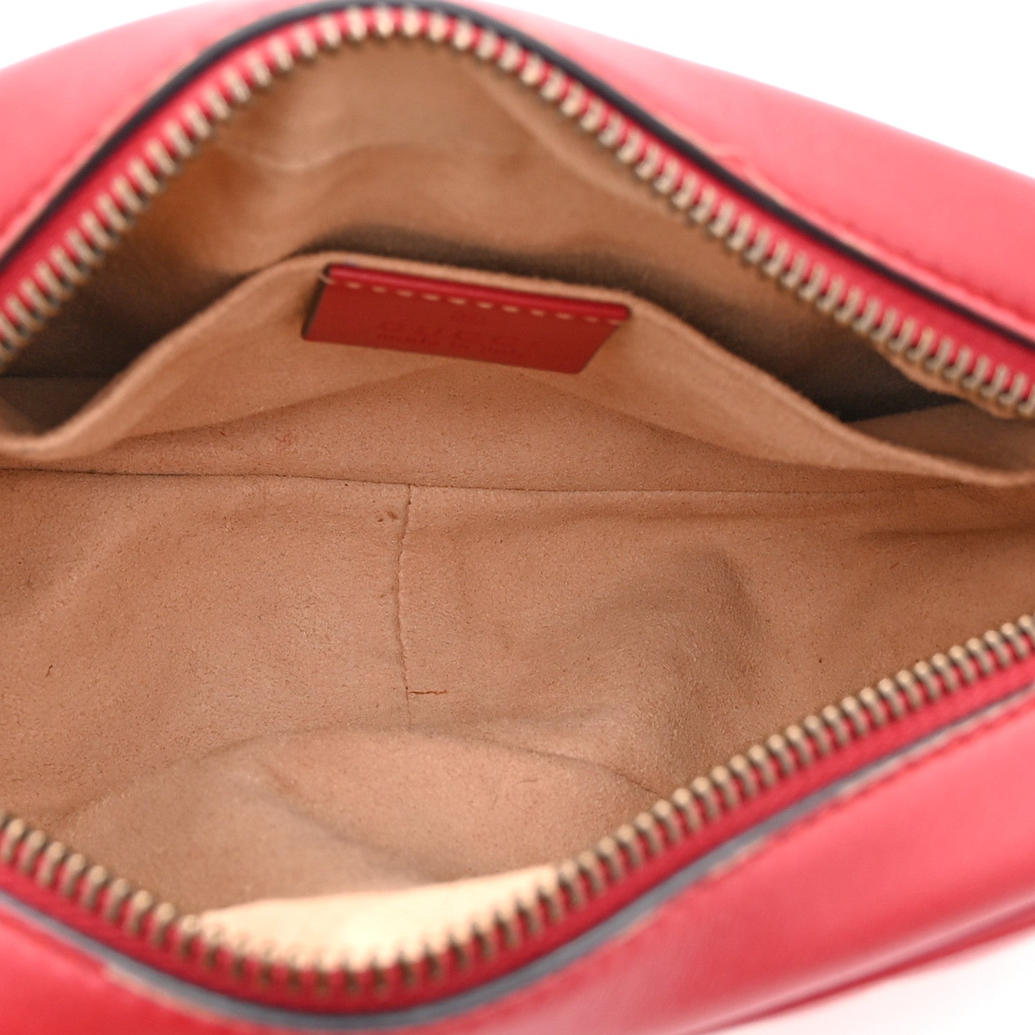 Calfskin Matelasse Mini GG Marmont Chain Shoulder Bag Hibiscus Red