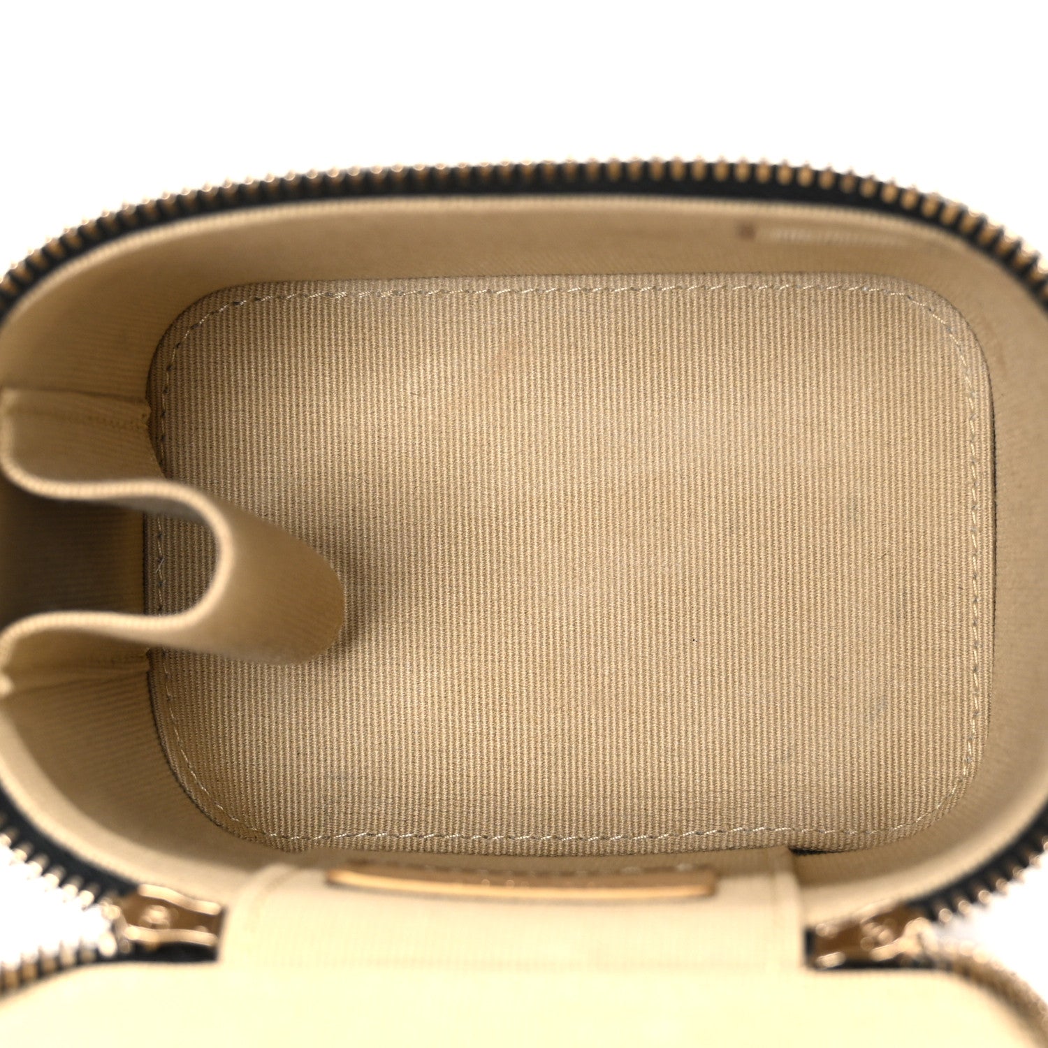 Lambskin Quilted Mini Pearl Crush Vanity Case With Chain Black