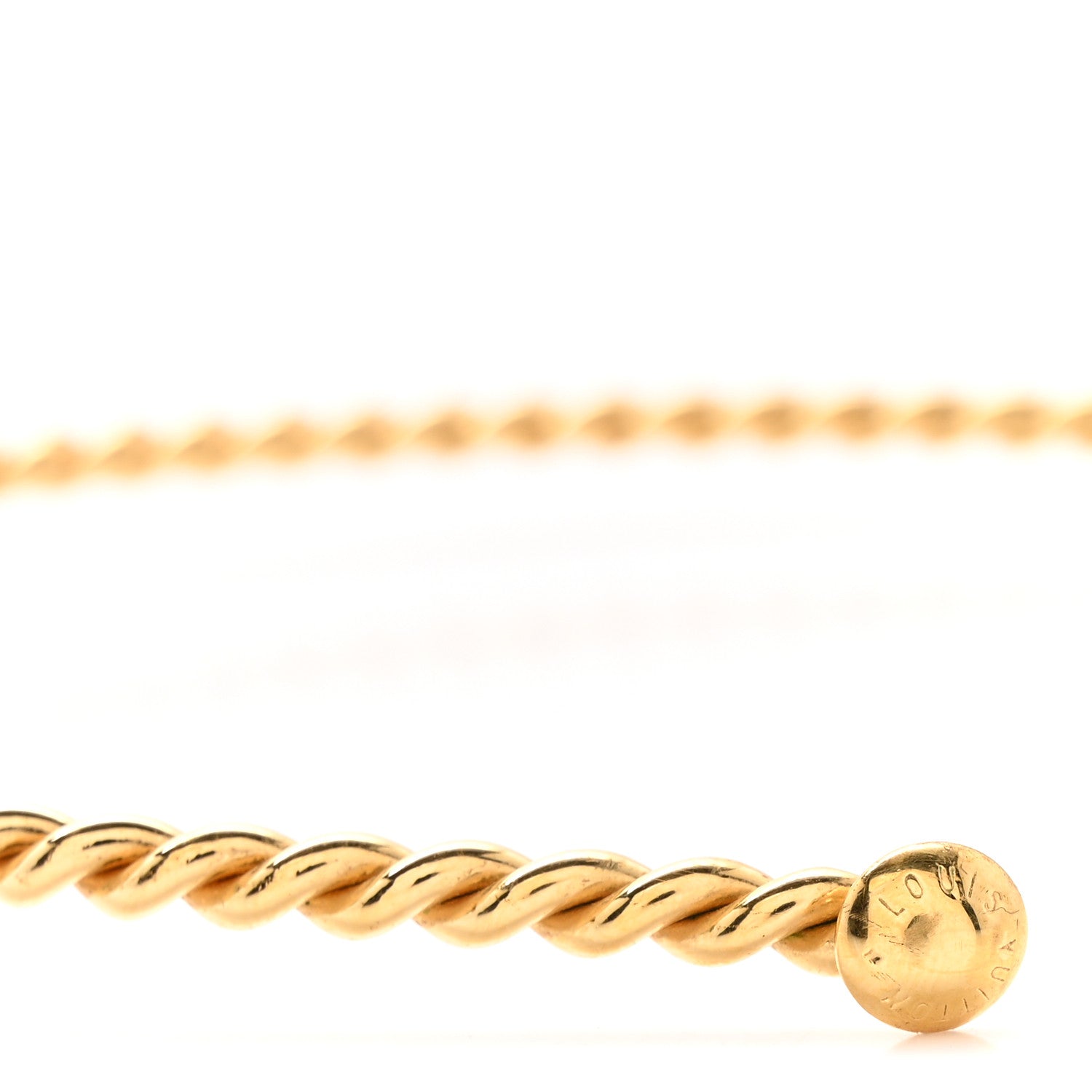 Brass Enamel Monogram Sweet Headband Gold