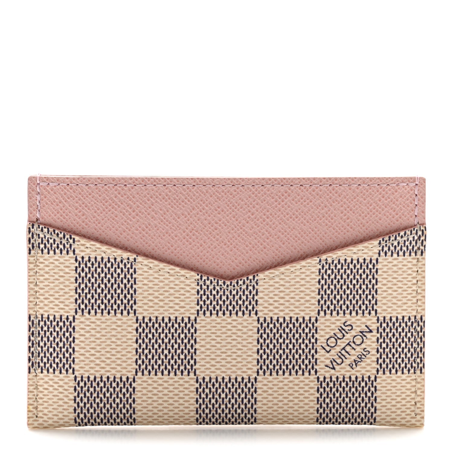 Damier Azur Daily Card Holder Rose Ballerine