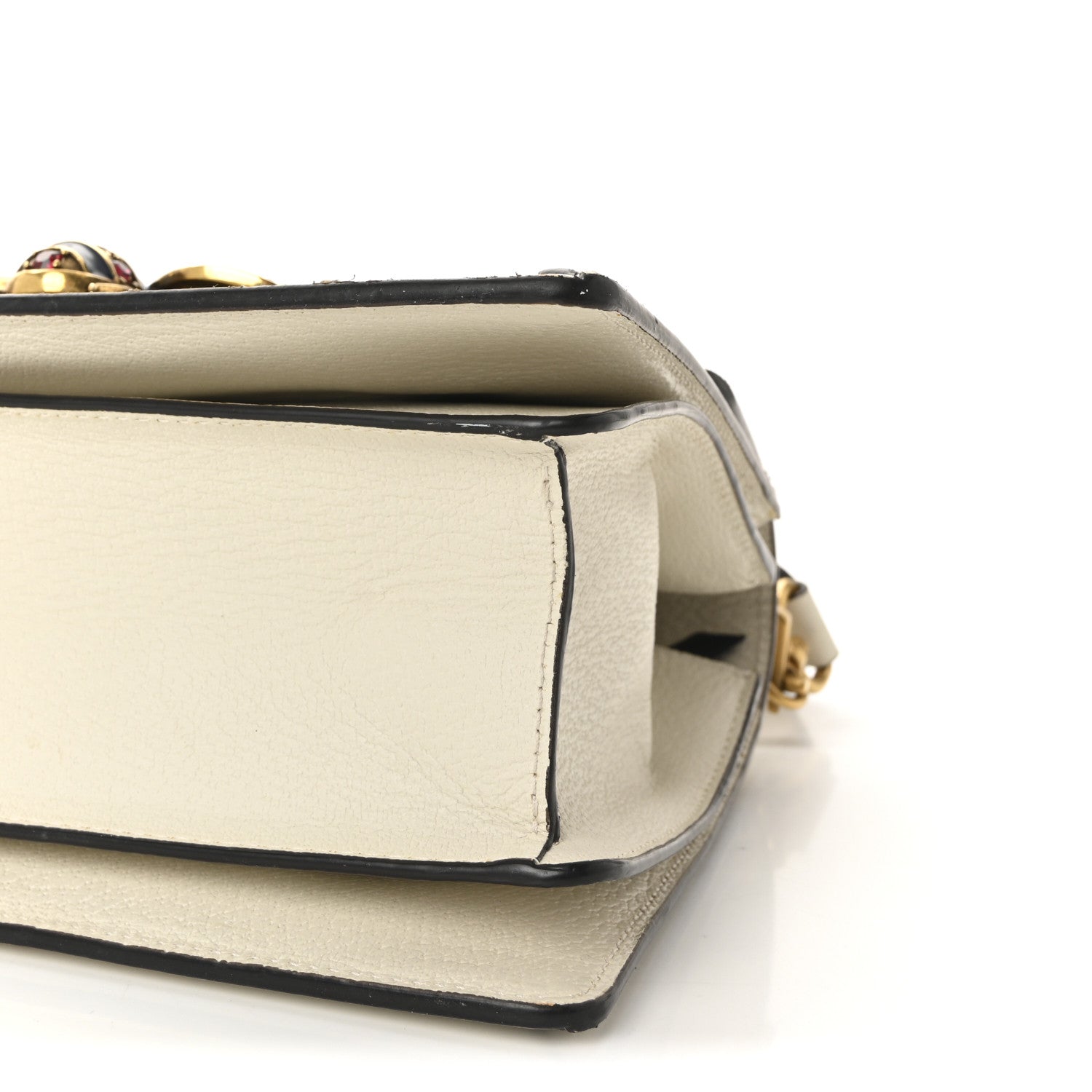 GG Supreme Monogram Small Queen Margaret Top Handle Bag White