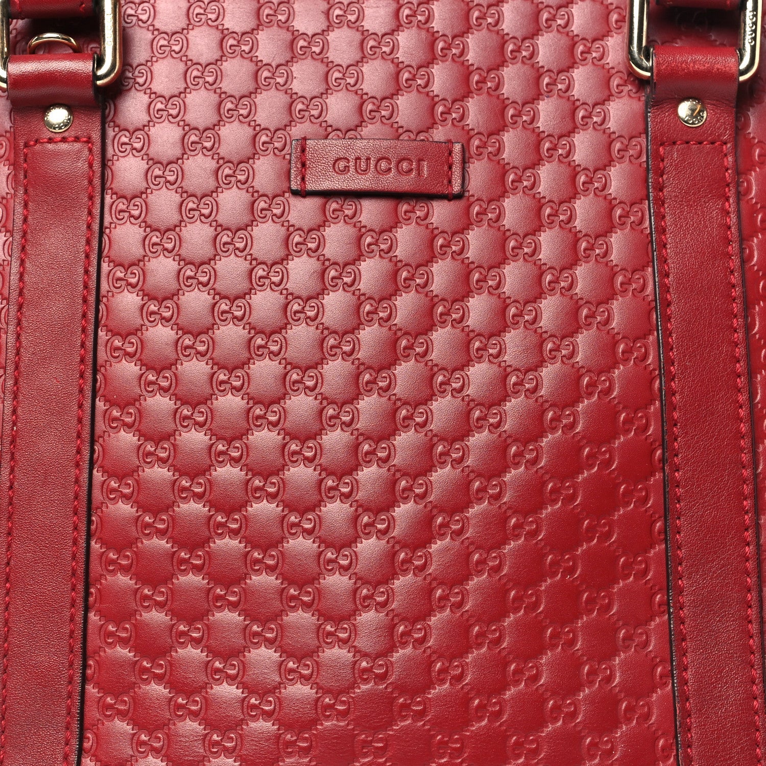 Microguccissima Medium Dome Bag Red