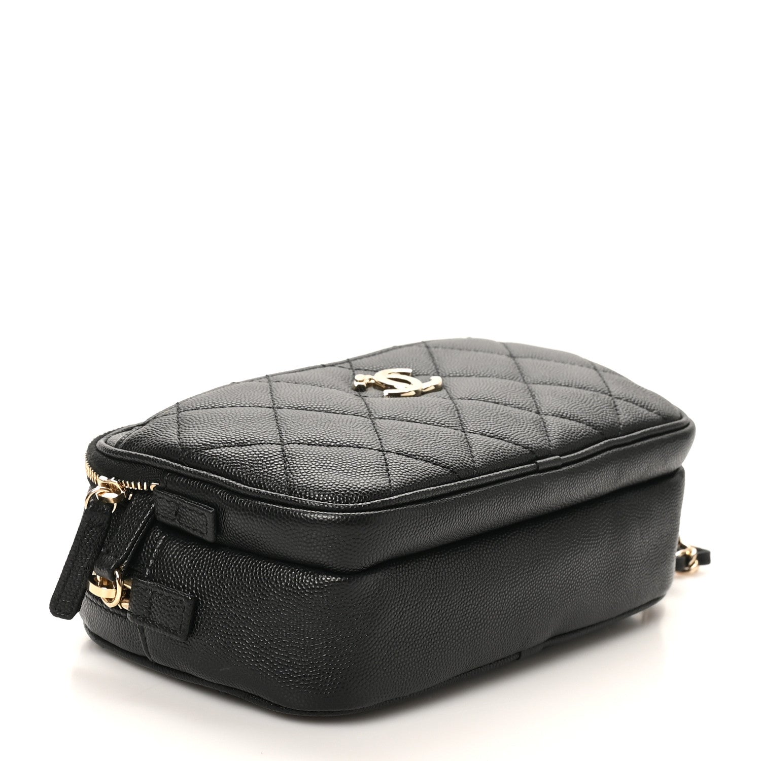 Caviar Quilted Waist Bag With Pouch Black