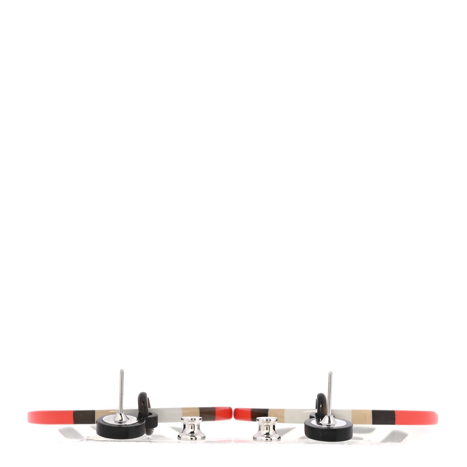 Lacquered Horn H Equipe Earrings