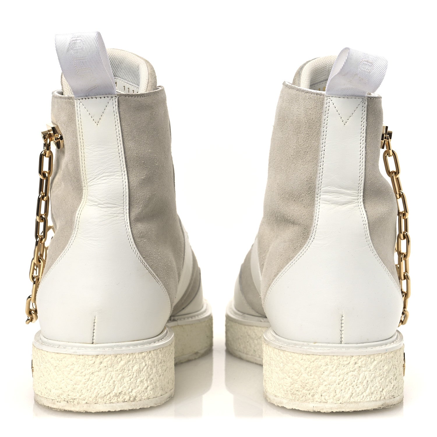 Calfskin Suede Mens Creeper Ankle Boots 9 White