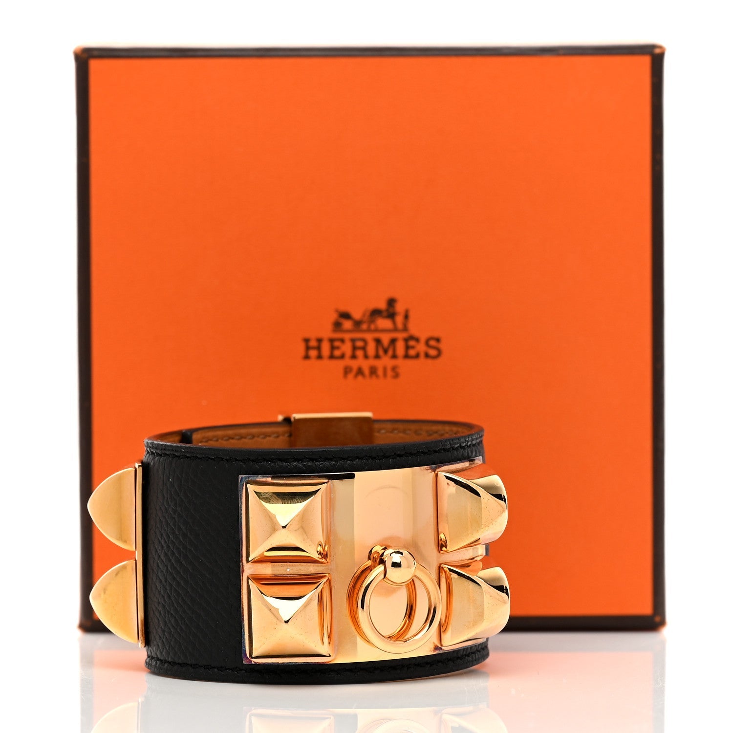 Epsom Collier de Chien CDC Bracelet XS Black