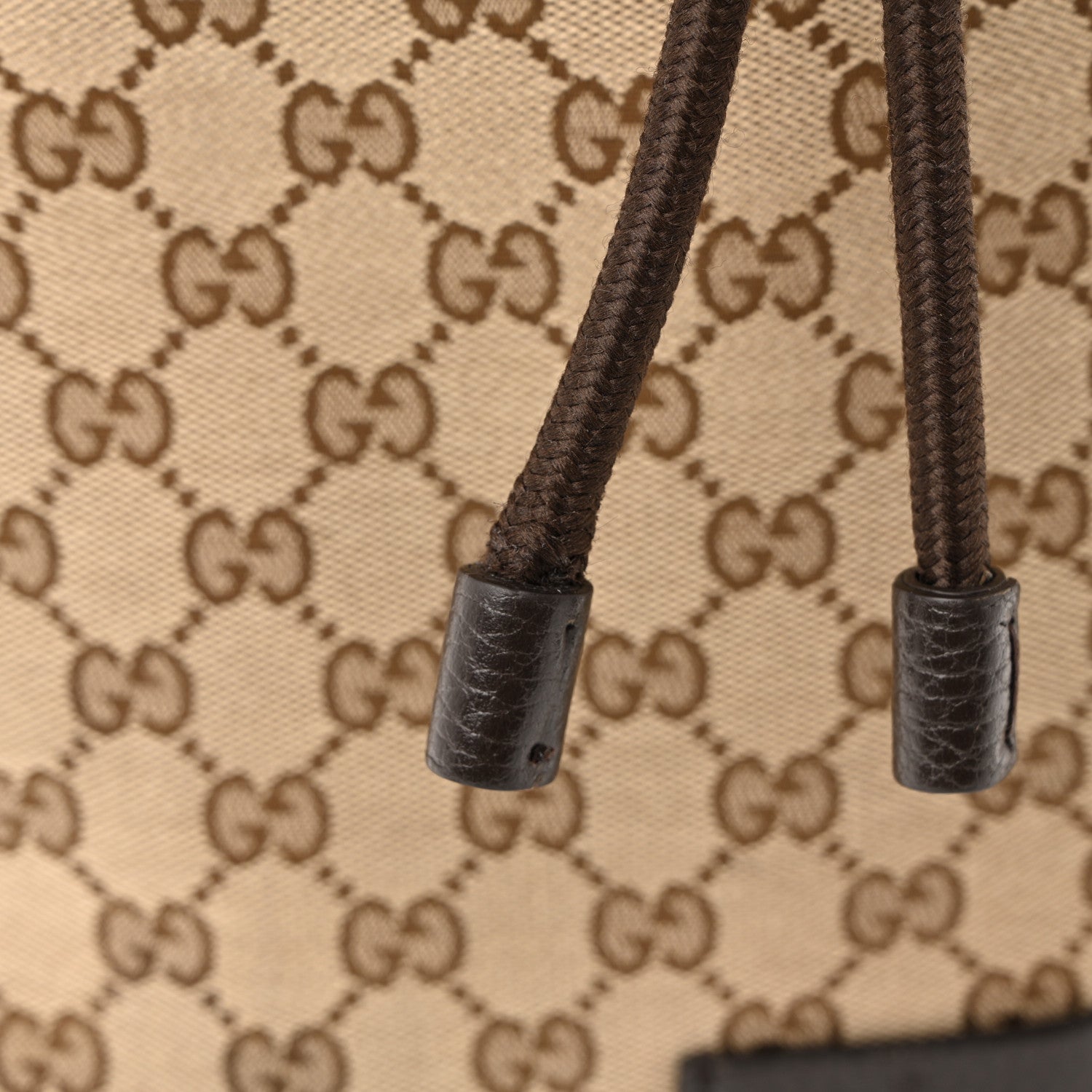 Monogram Dollar Calfskin O Drawstring Backpack Beige Ebony Testa di Moro Dark Chocolate