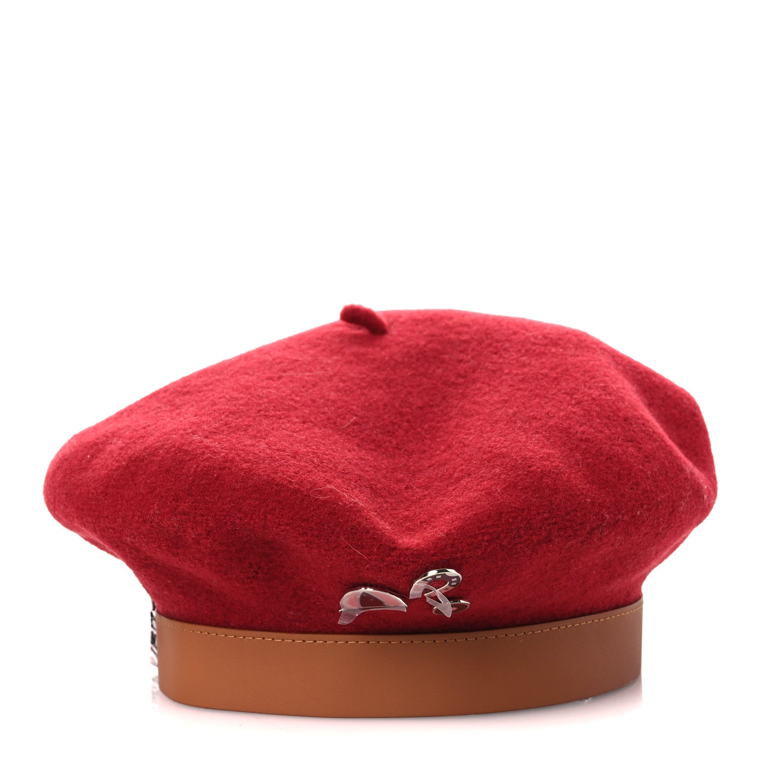 Merino Wool Bonnie Sailor Beret 59 Rouge Rubis