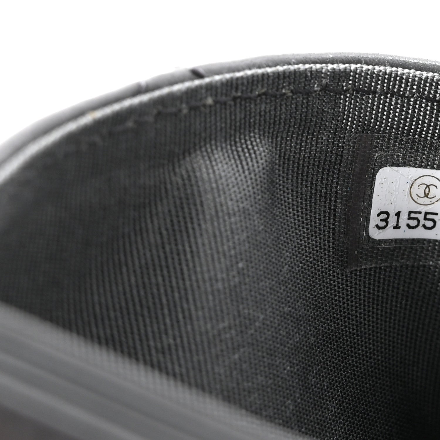 Shiny Goatskin Quilted Chanel 19 Card Holder Dark Grey
