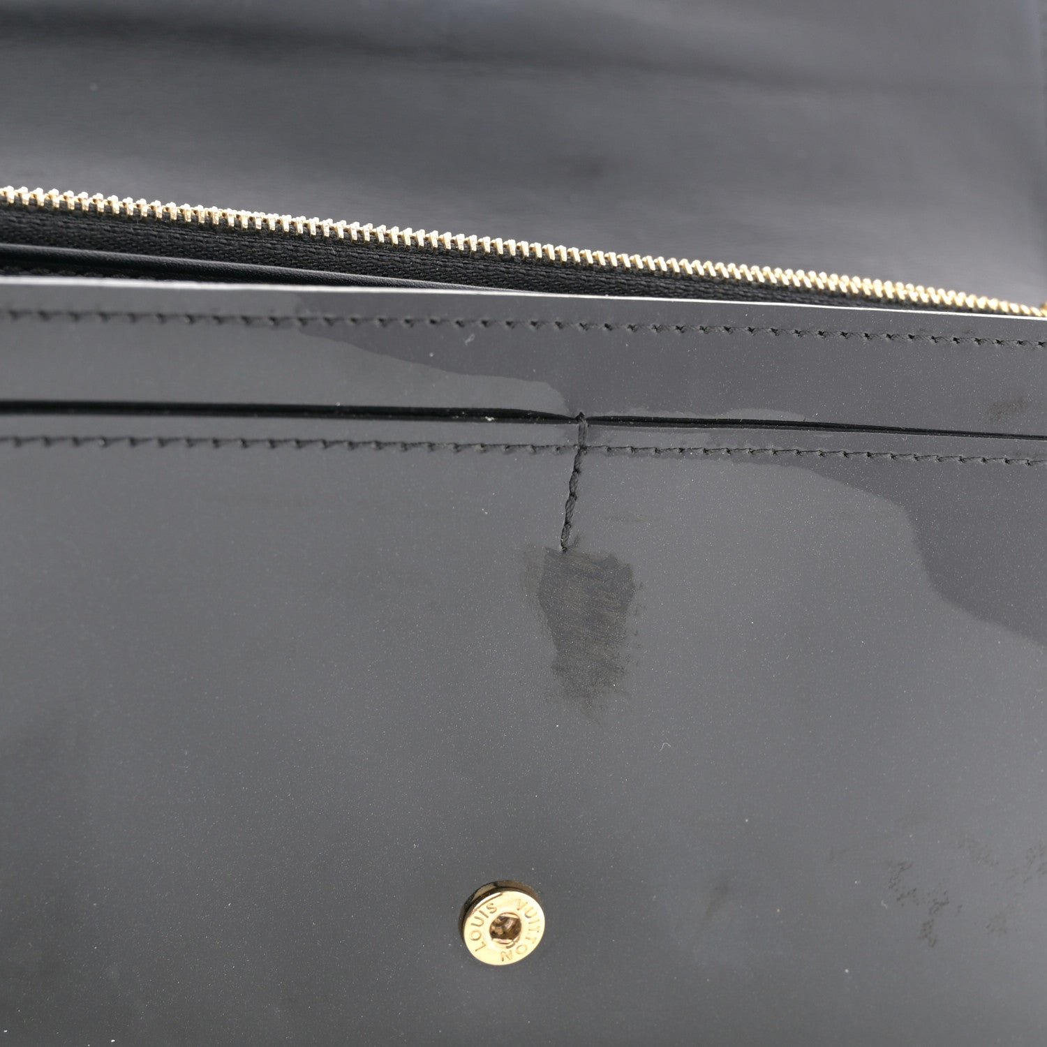Patent Louise Clutch Black