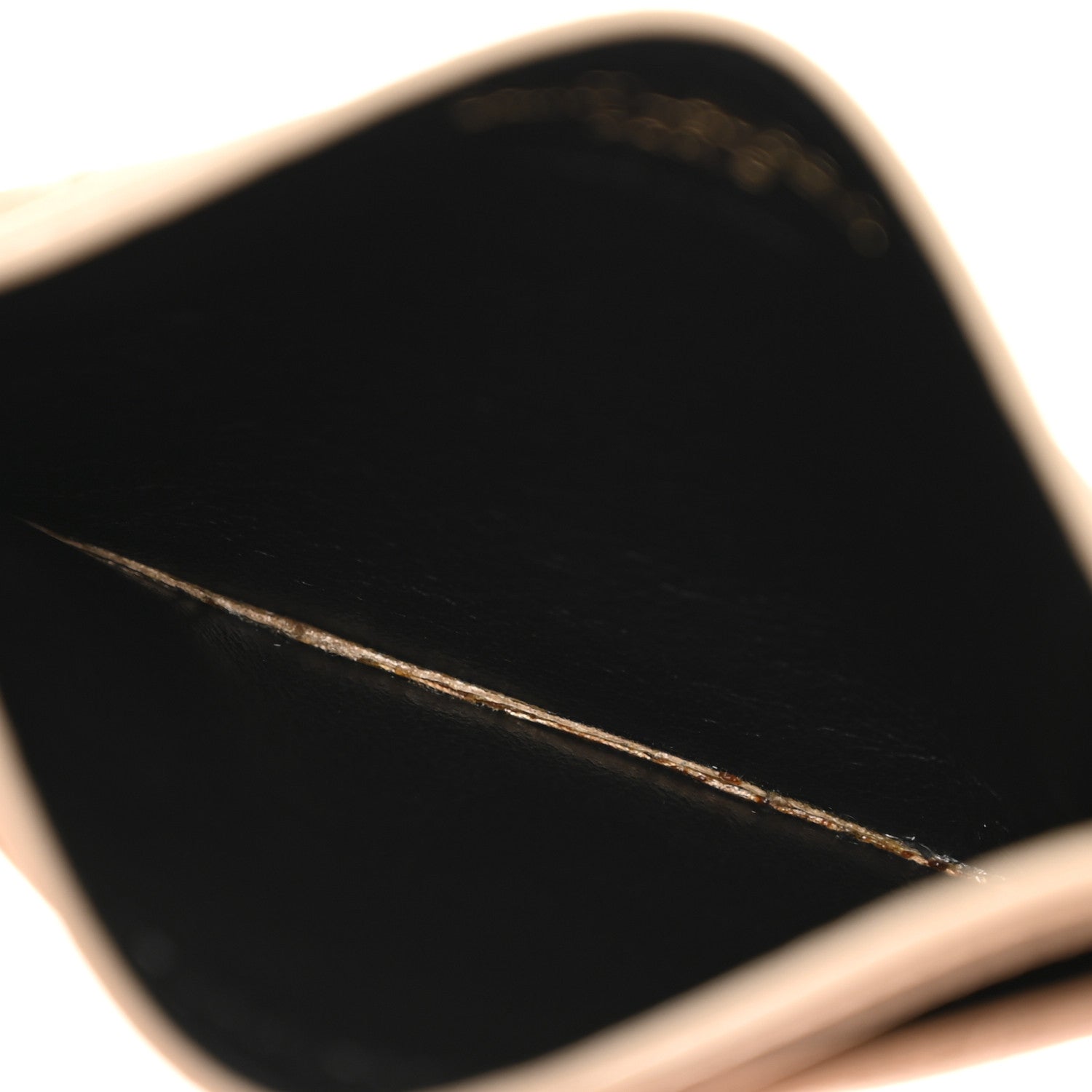 Grain De Poudre Matelasse Chevron Monogram Credit Card Case Dark Beige
